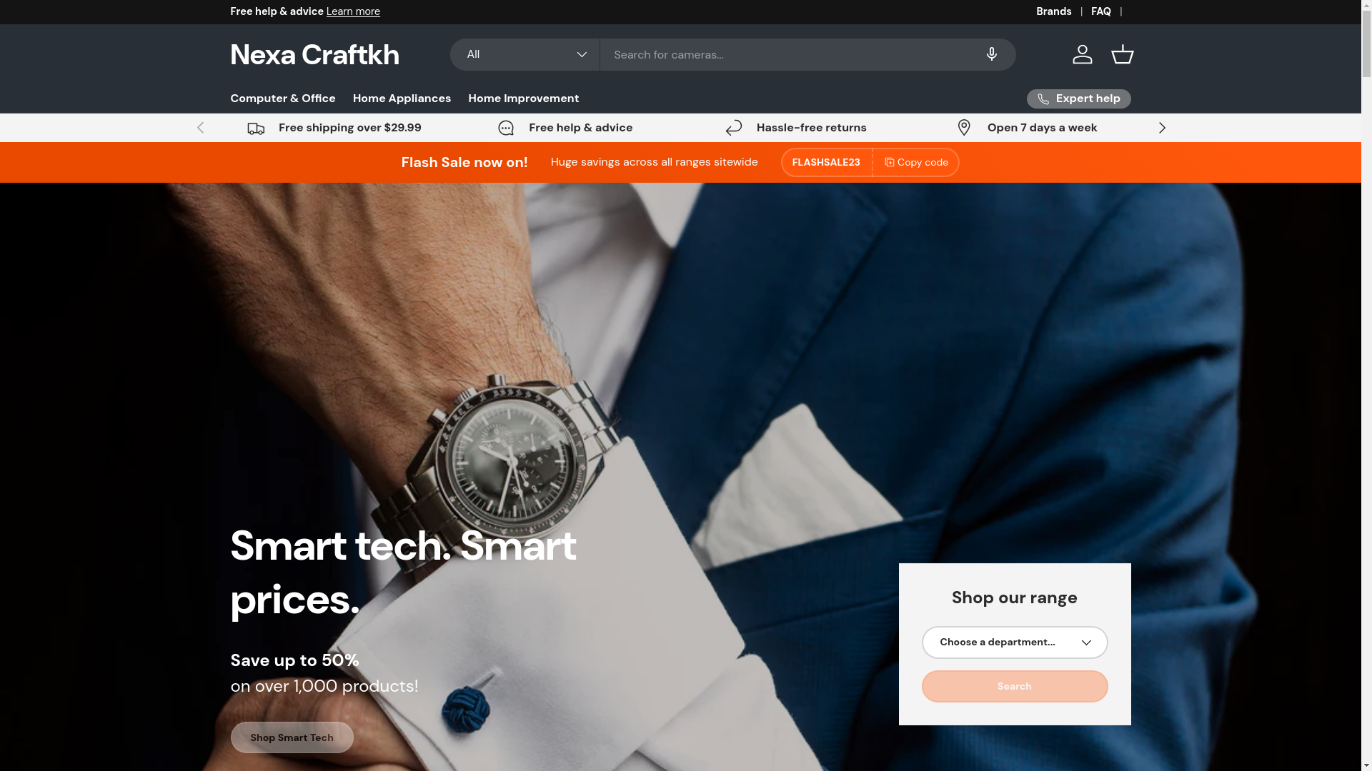 website screenshot of https://nexacraftkh.com/