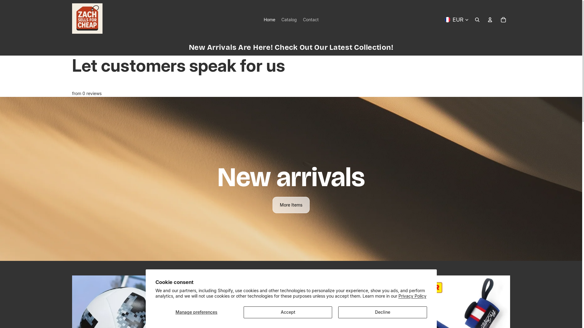 website screenshot of https://zachsellsforcheap.com/