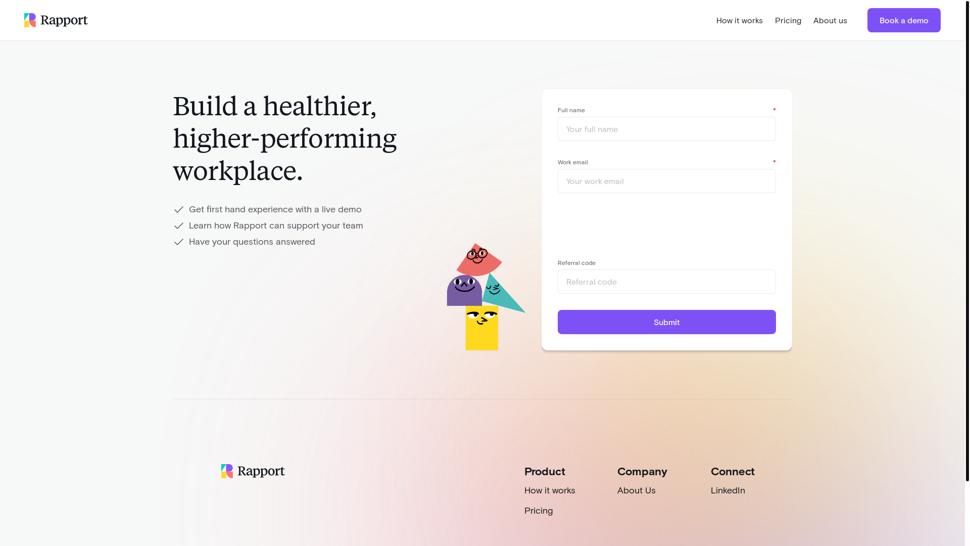 website screenshot of https://workbettertogether.ai/