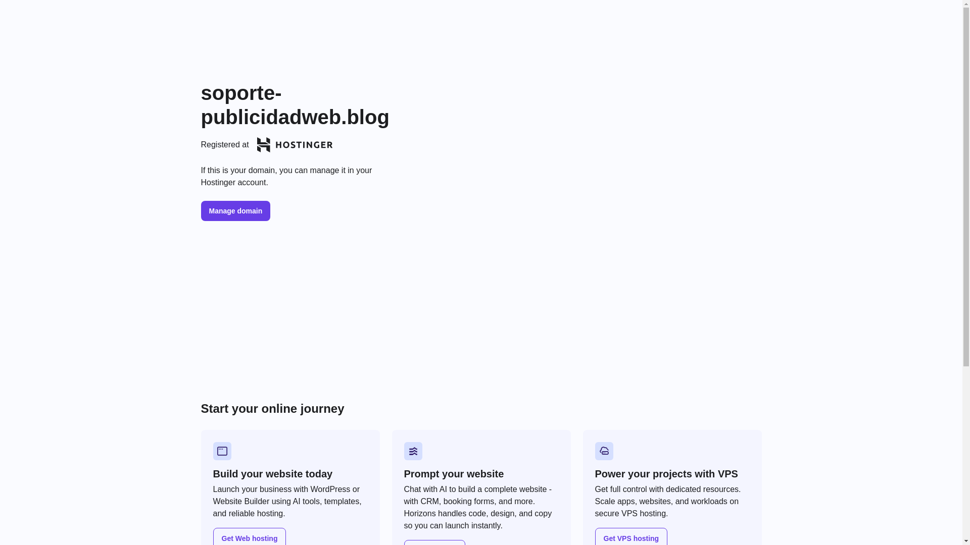 website screenshot of https://soporte-publicidadweb.blog/