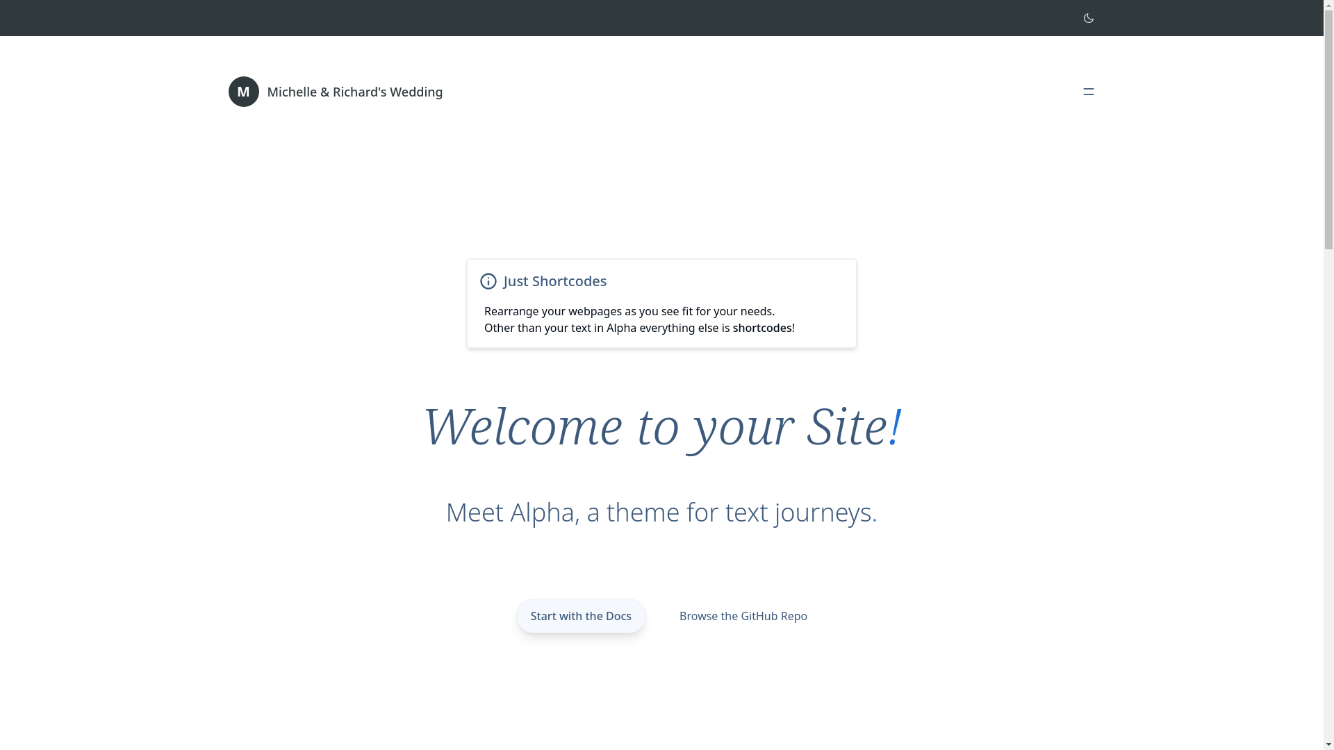 website screenshot of https://michelle-and-richard.pages.dev/