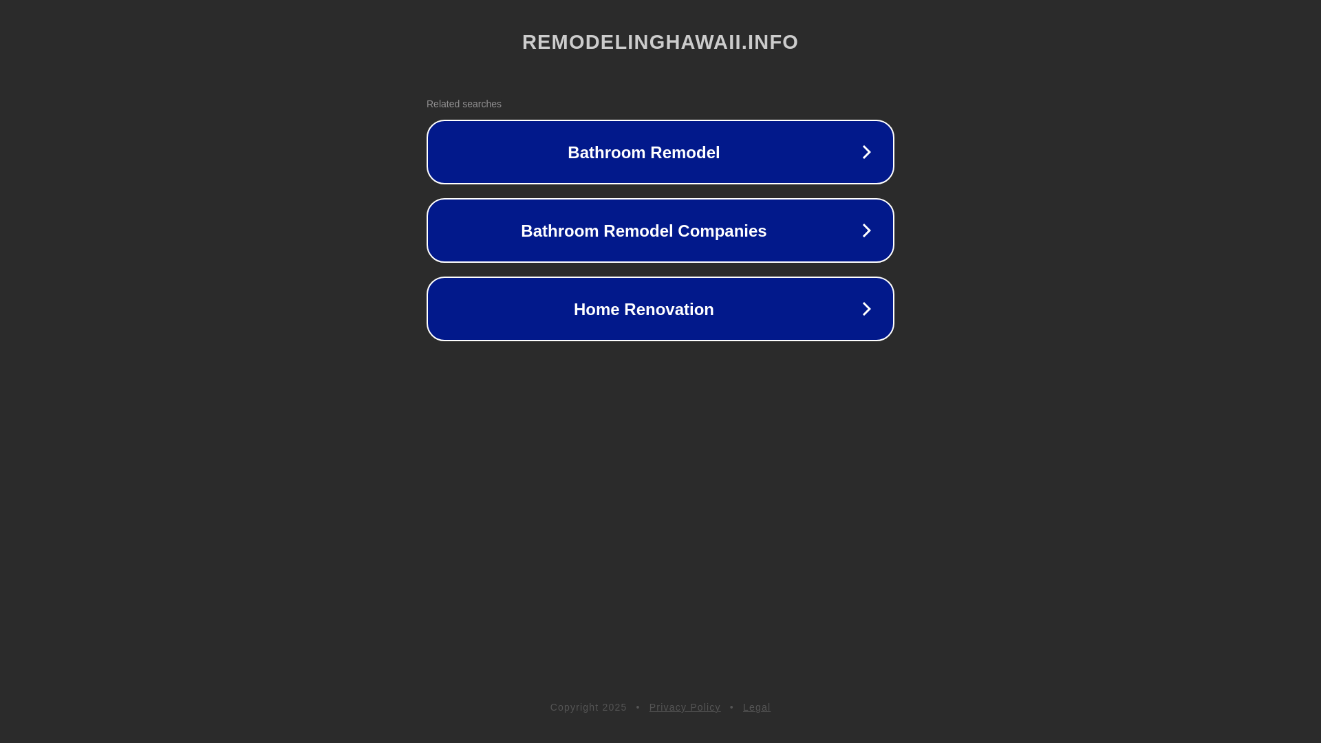 website screenshot of https://remodelinghawaii.info/
