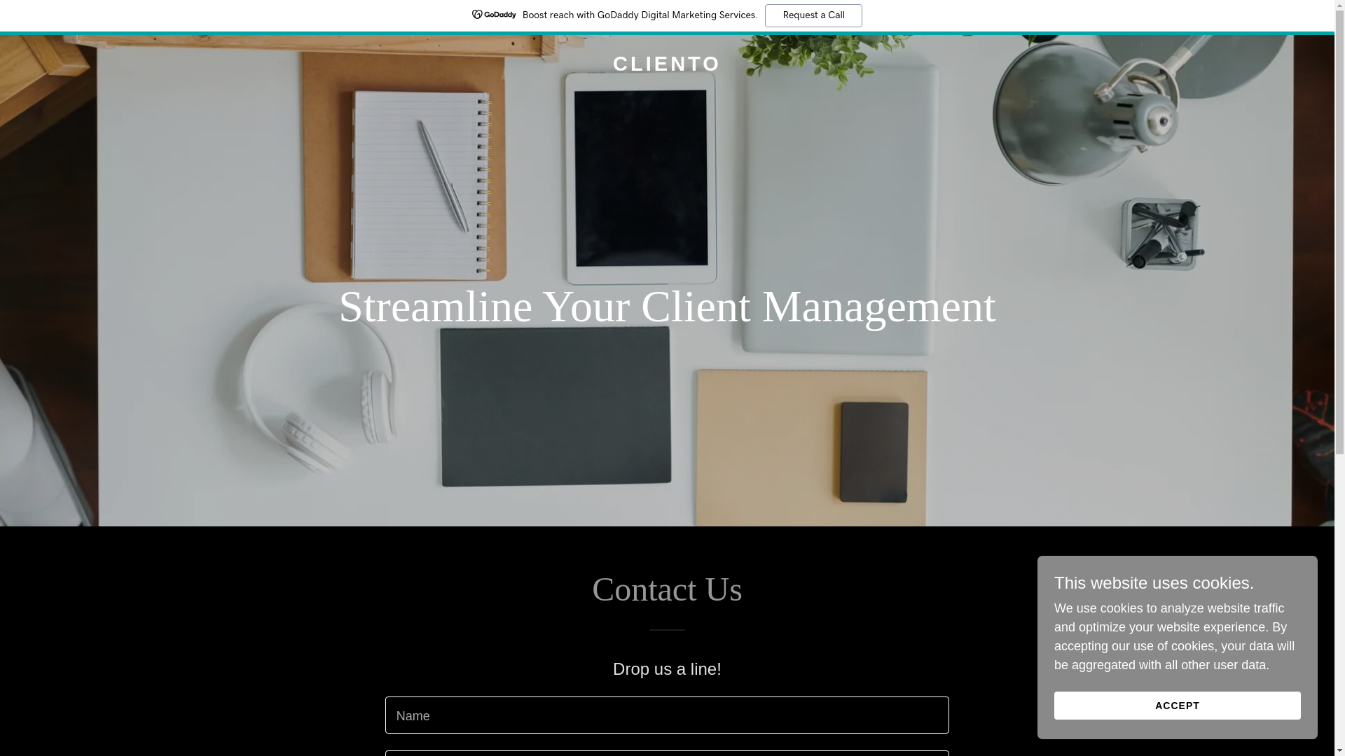 website screenshot of https://cliento.digital/
