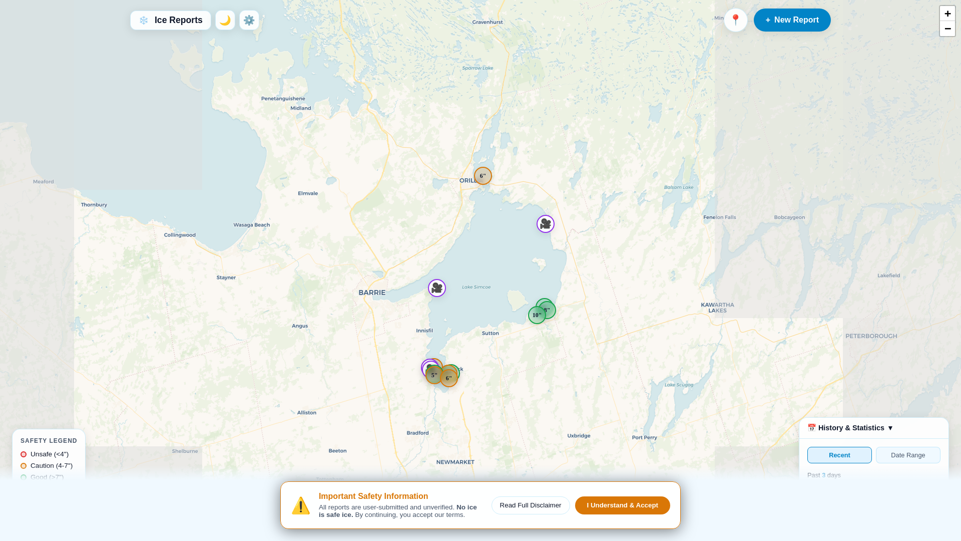 website screenshot of https://blueice.report/