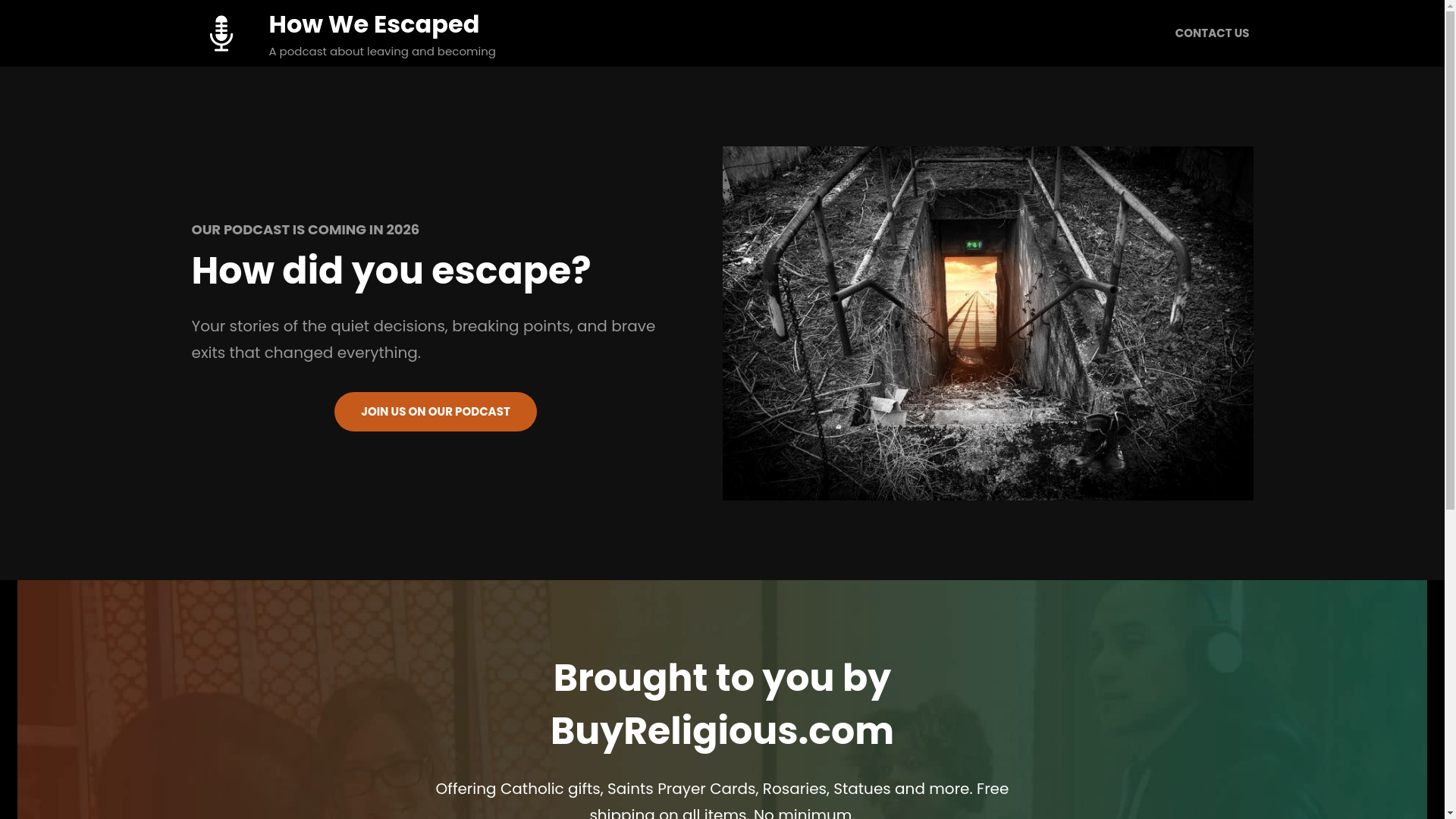 website screenshot of https://howweescaped.com/