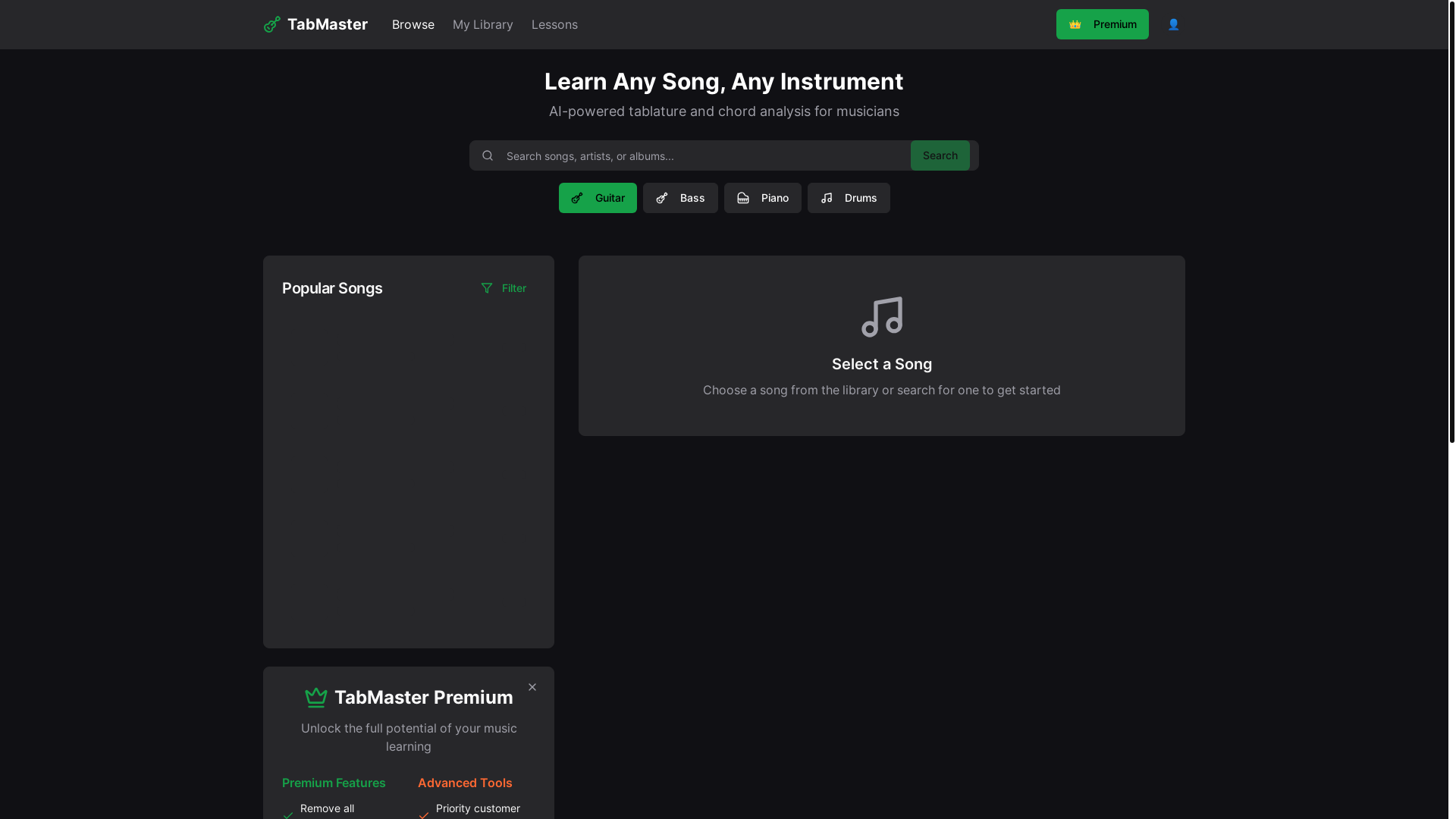 website screenshot of https://musicmastertabs.com/