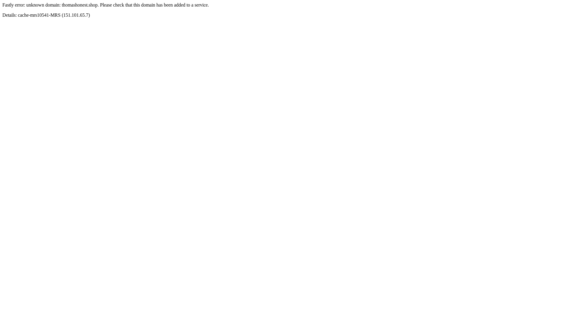 website screenshot of https://thomashonest.shop/