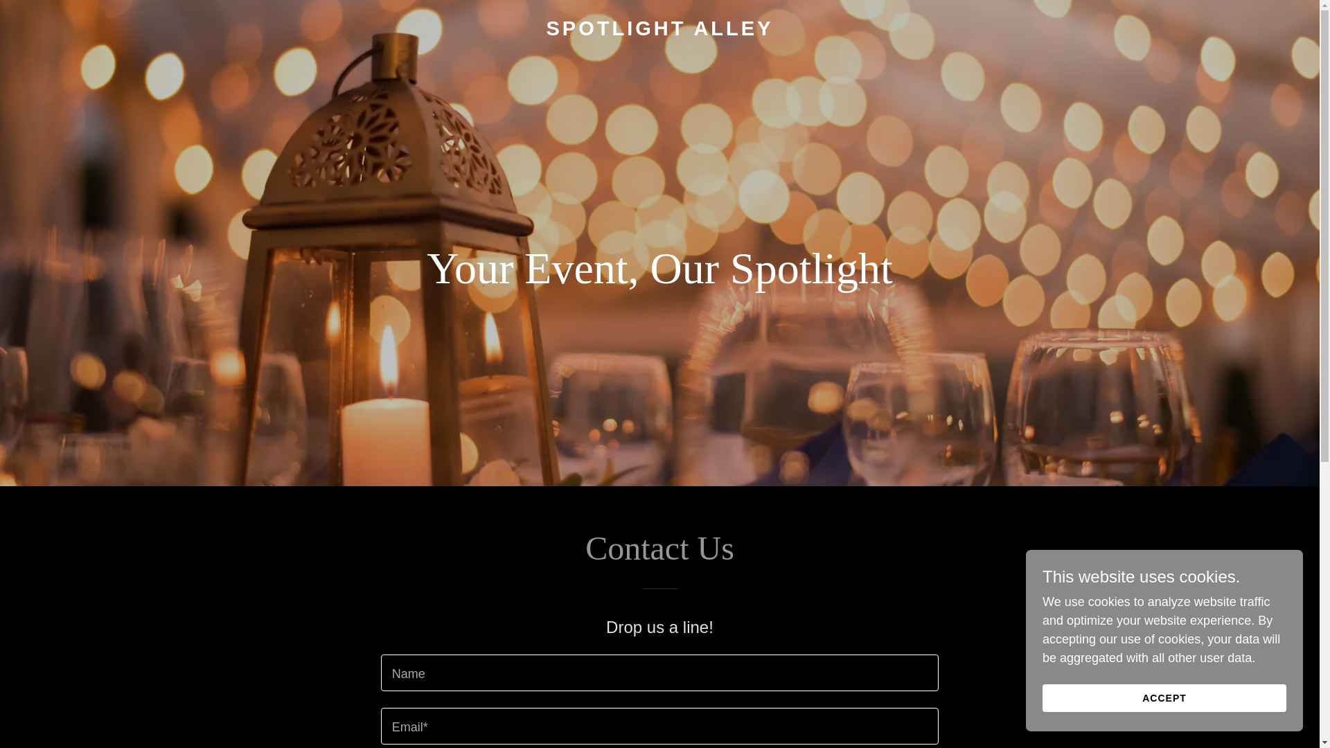 website screenshot of https://spotlightalley.com/