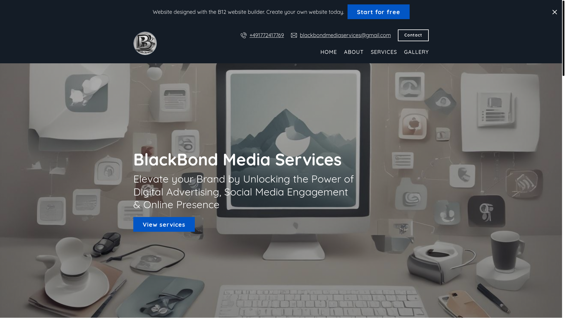 website screenshot of https://blackbondmediaservices.com/