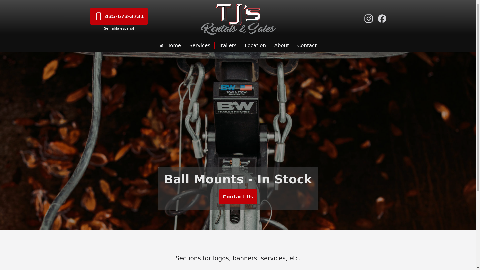website screenshot of https://tjs-rentals-sales.pages.dev/