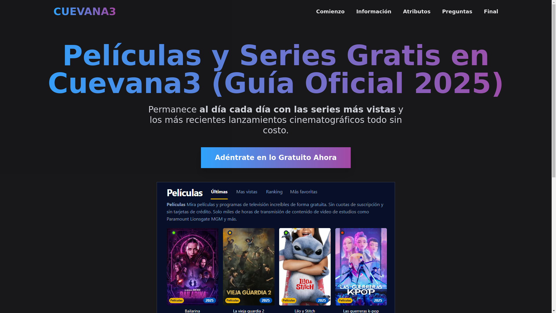 website screenshot of https://cuevana3-n03l.pages.dev/
