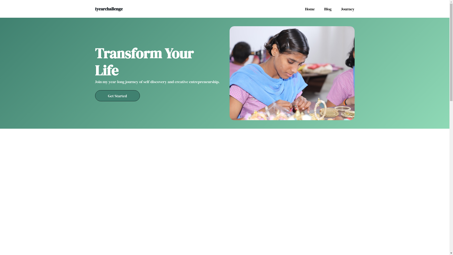 website screenshot of https://1yearchallenge.be/