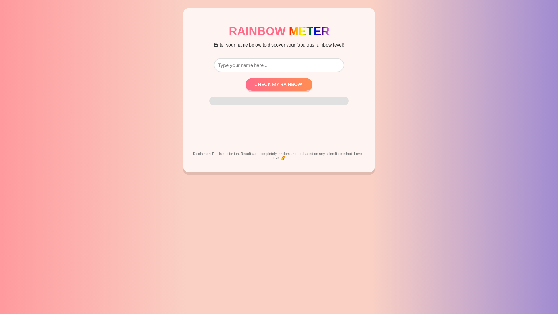 website screenshot of https://gaymeterbags.fun/