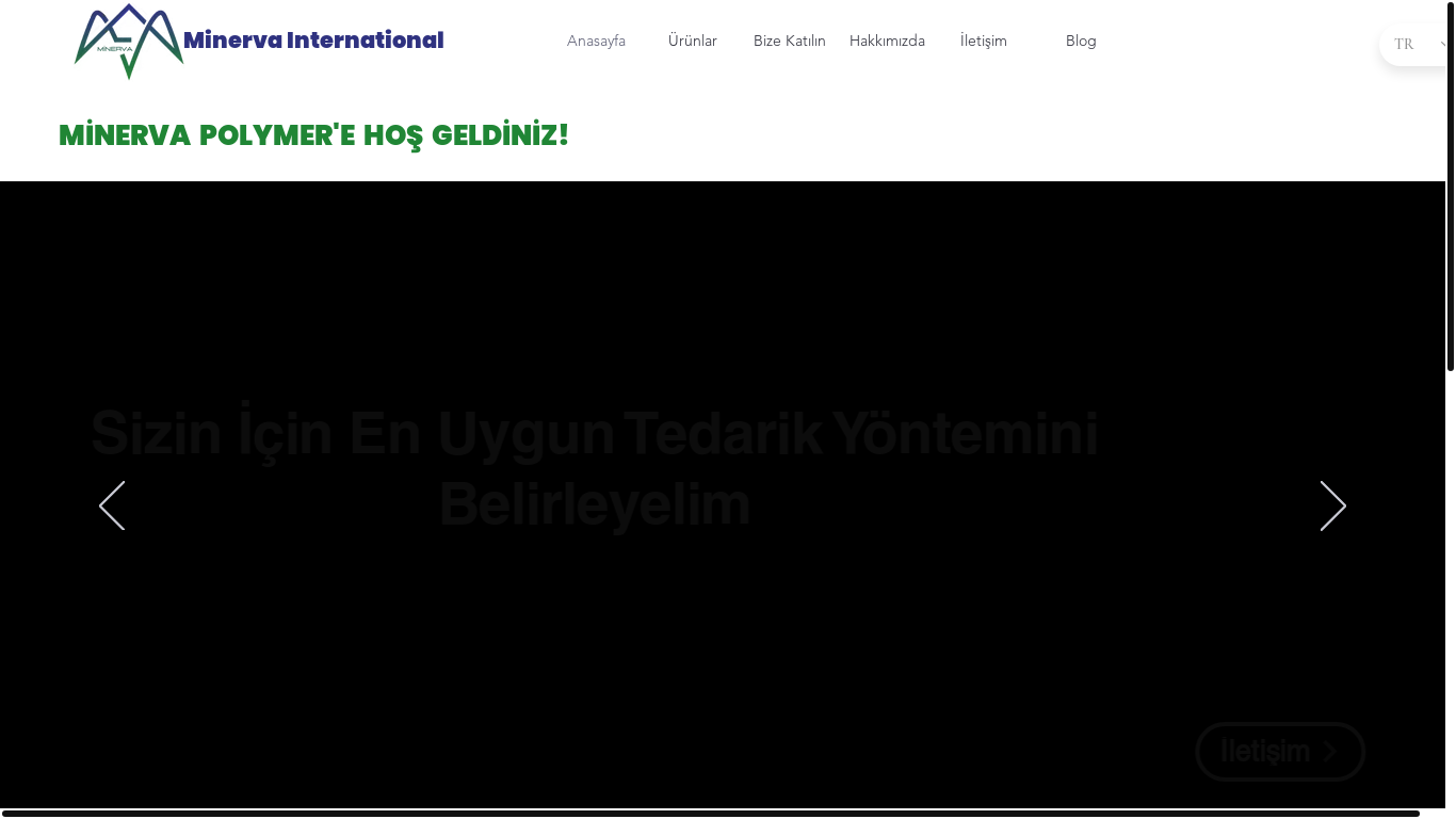 website screenshot of https://www.minervapolymer.com