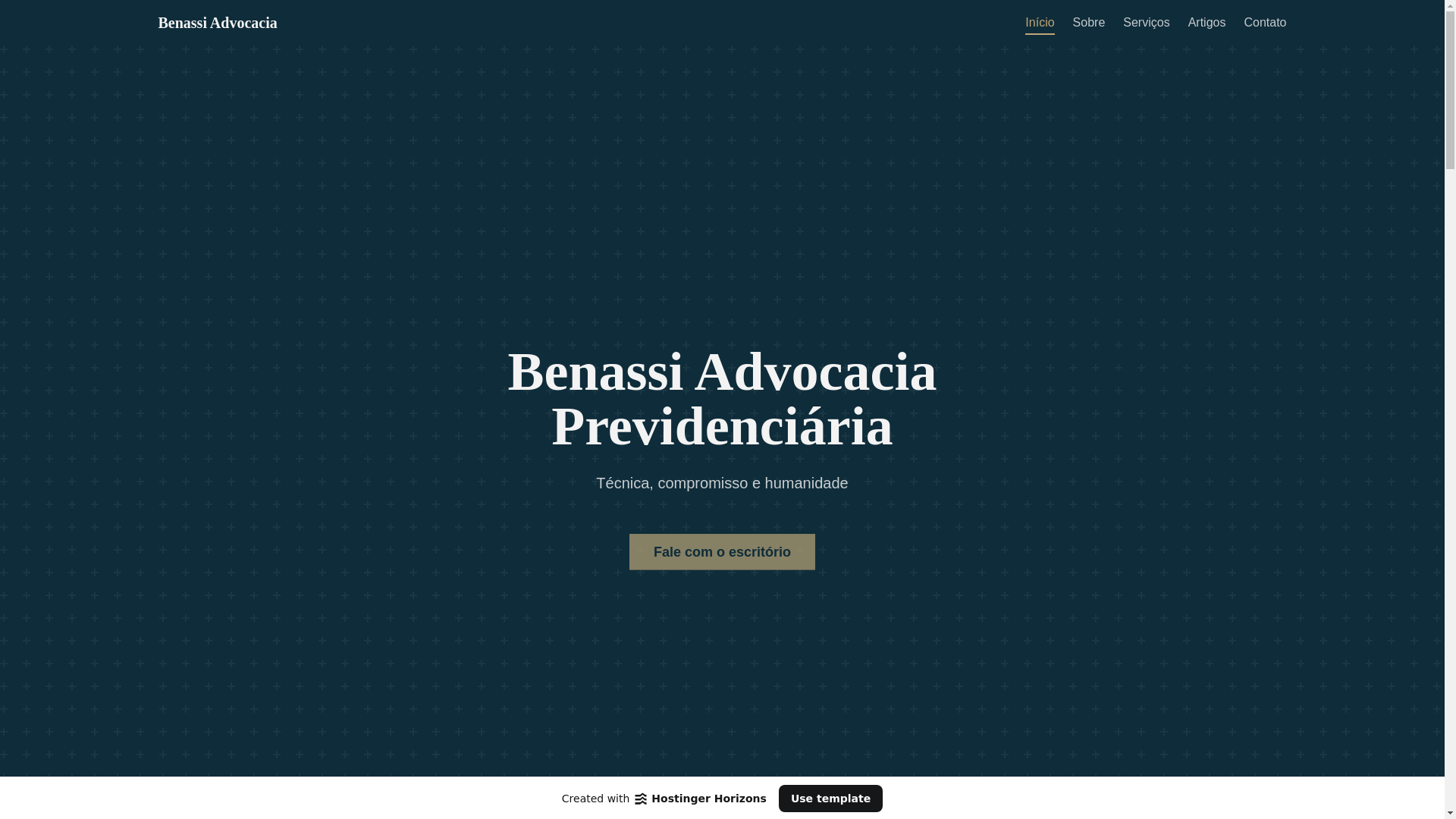 website screenshot of https://benassiadvprev.com.br/