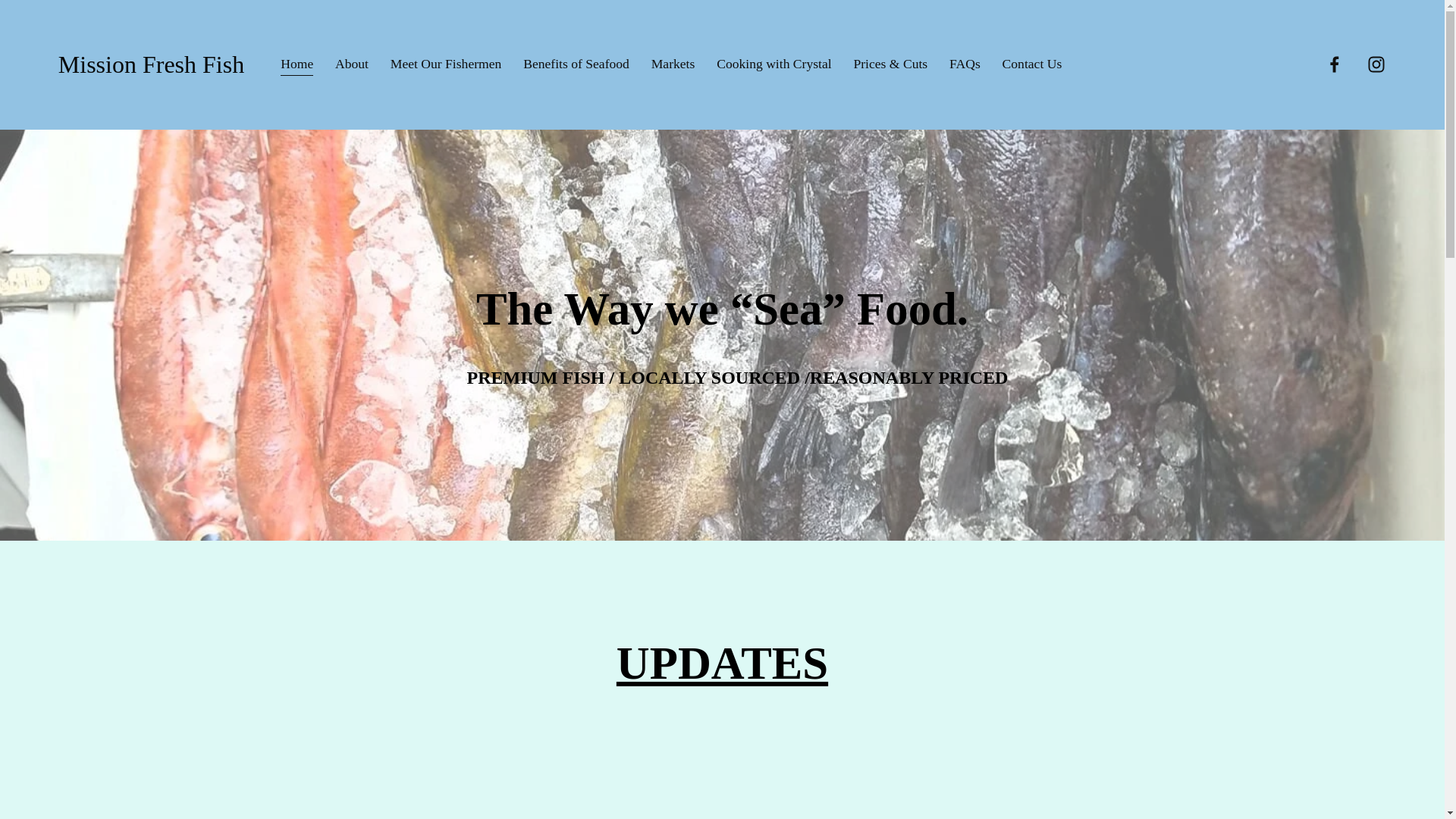 website screenshot of https://missionfreshfish.org/