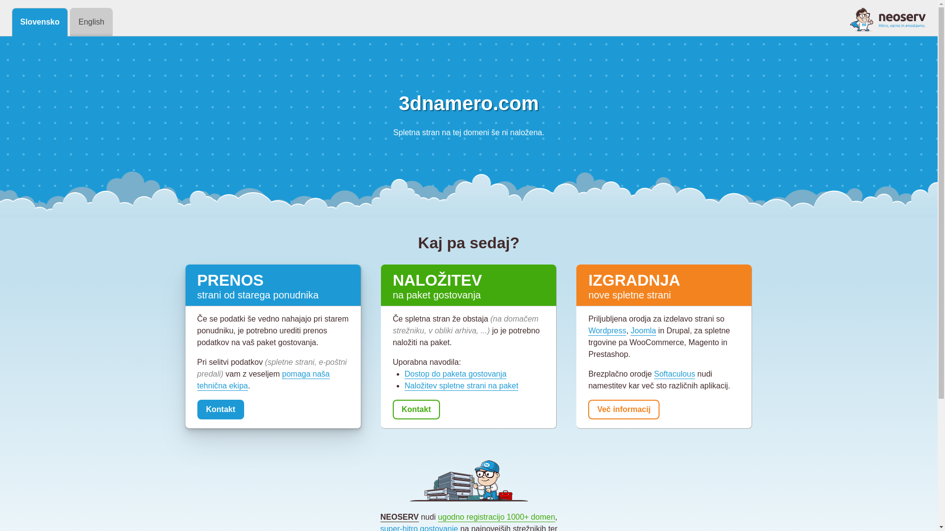 website screenshot of https://3dnamero.com/