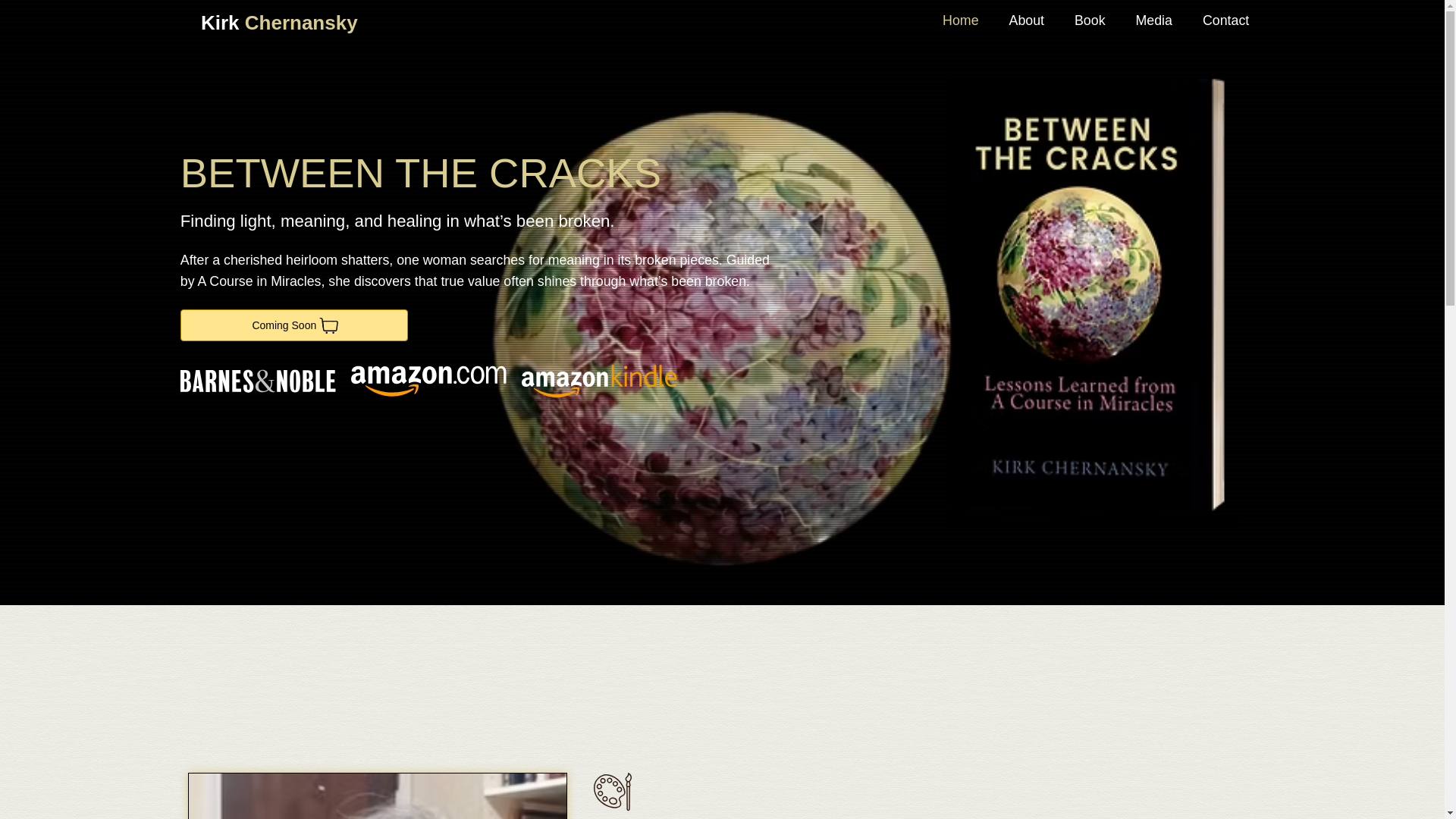 website screenshot of https://thelightbetweenthecracks.com/
