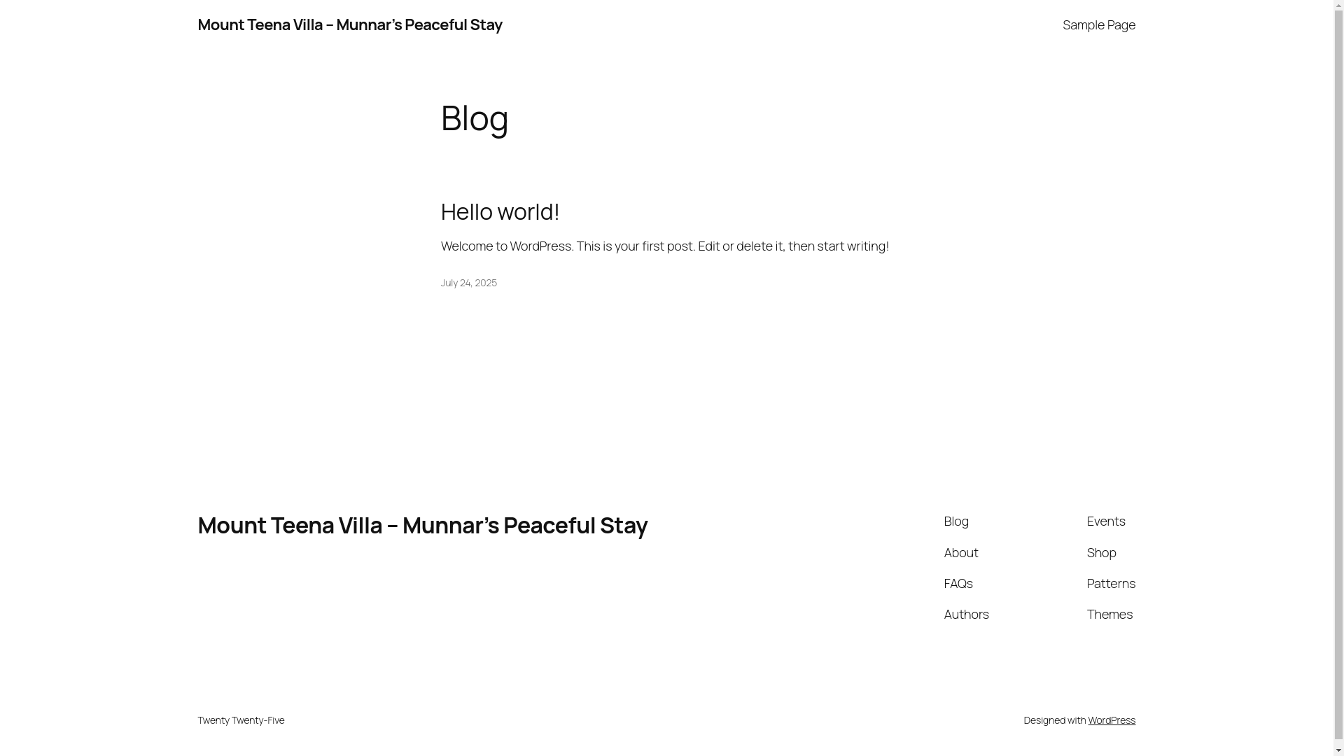 website screenshot of https://mountteenamunnarvilla.com/