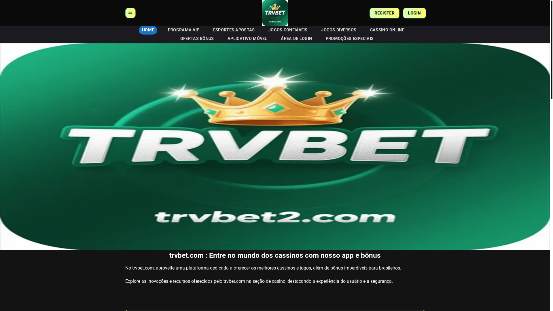 website screenshot of https://trvbet2.com/