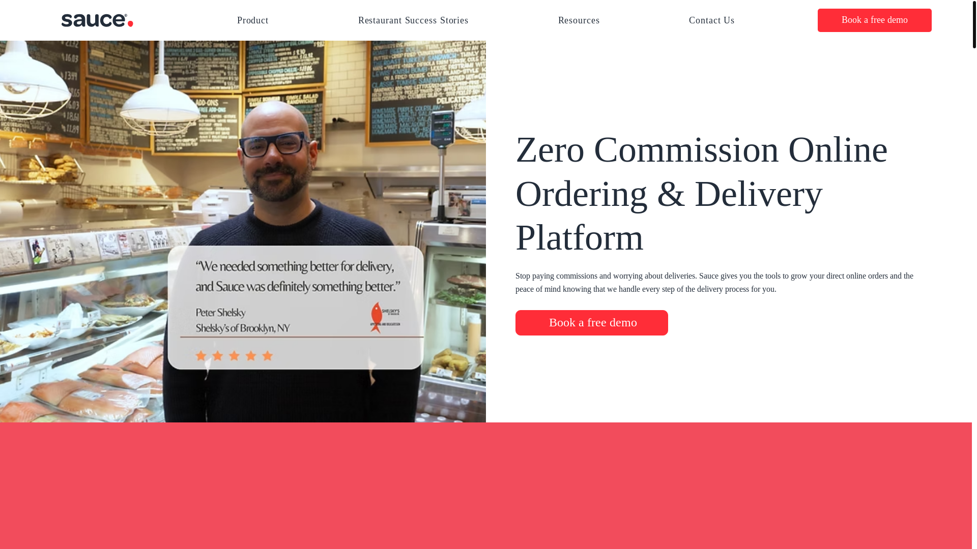 website screenshot of https://techsaucecommissionfreedelivery.co/