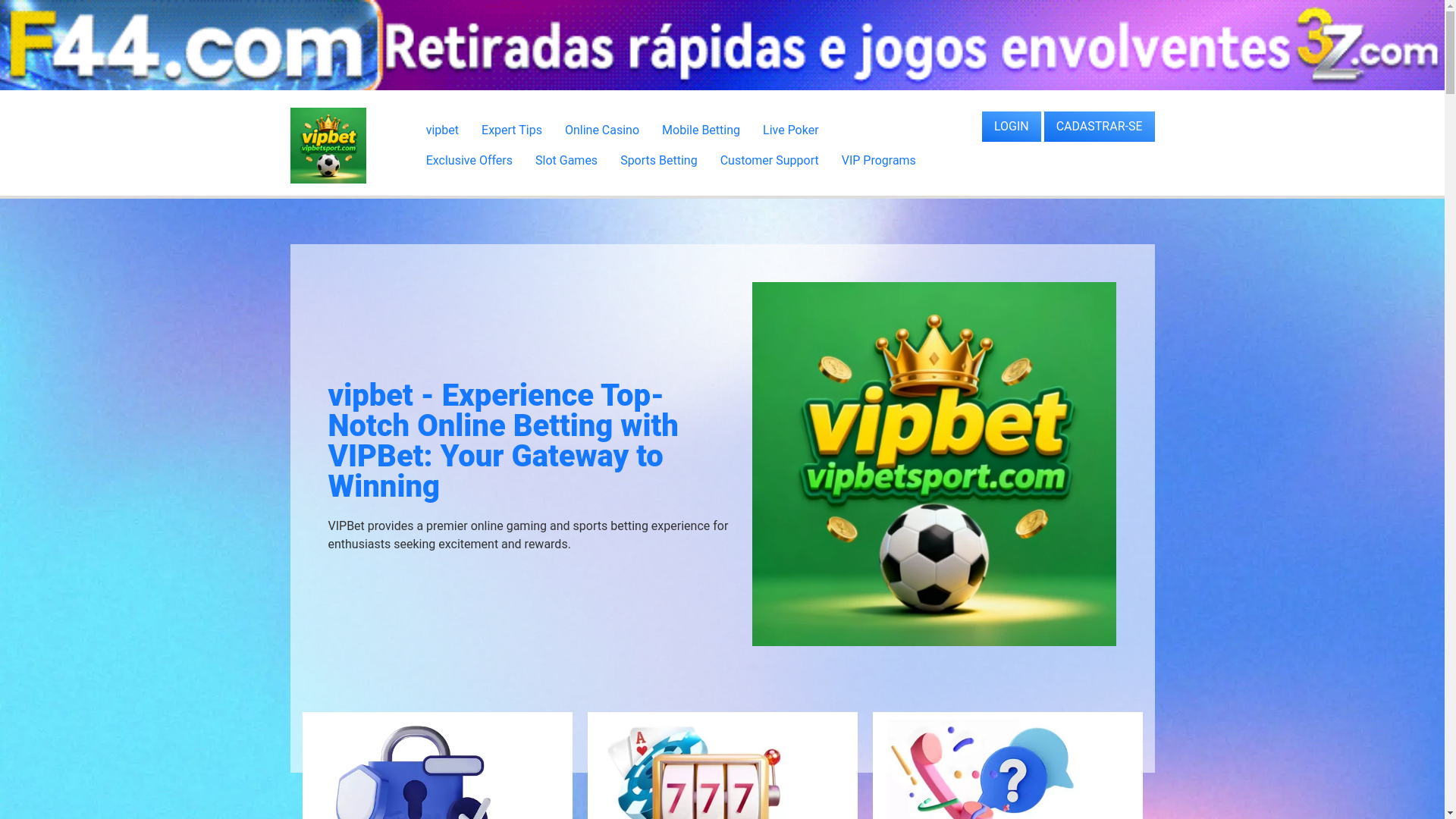 website screenshot of https://vipbetsport.com/