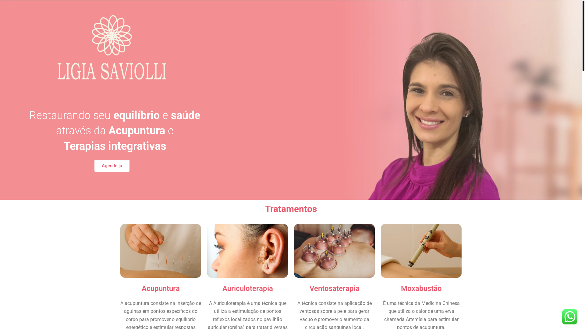 website screenshot of https://acupunturavinhedo.com.br/