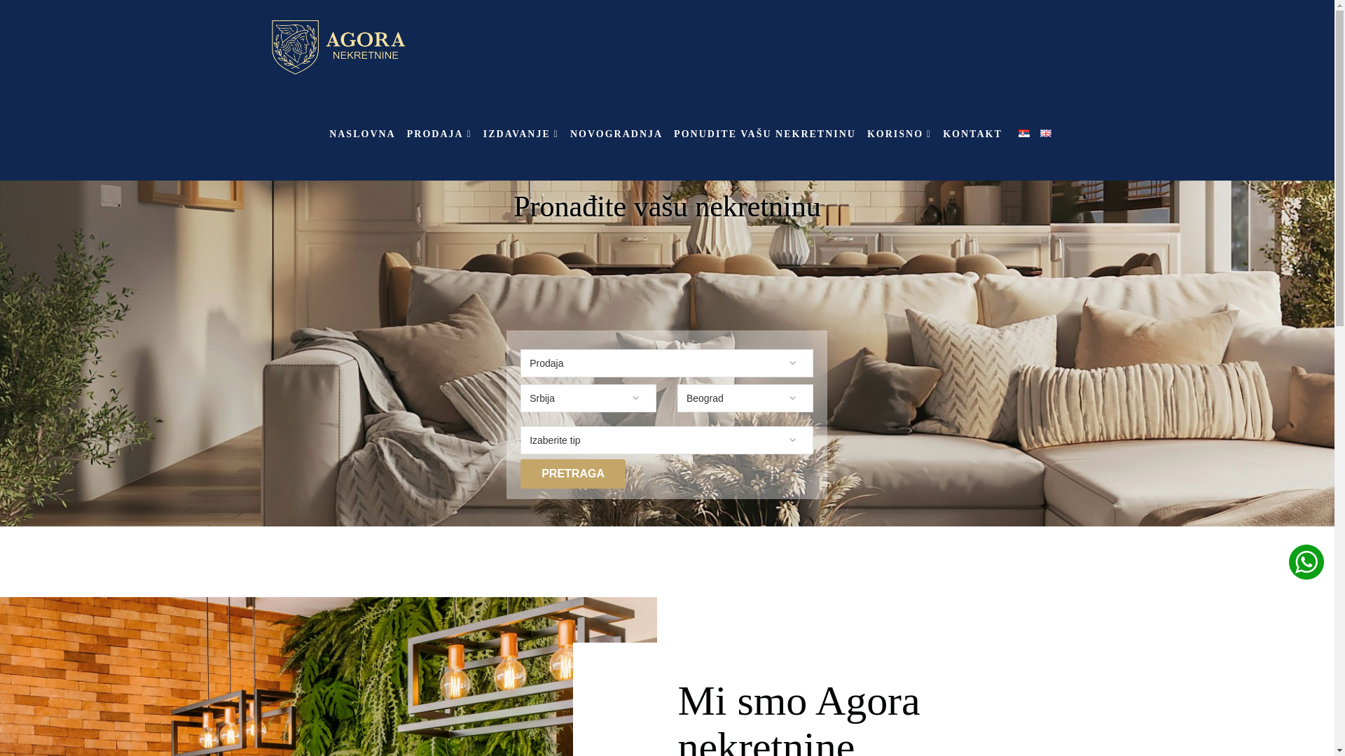 website screenshot of https://agoranekretnine.rs/