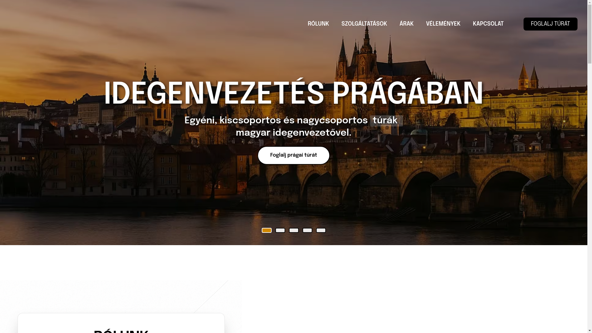 website screenshot of https://idegenvezetespraga.hu/
