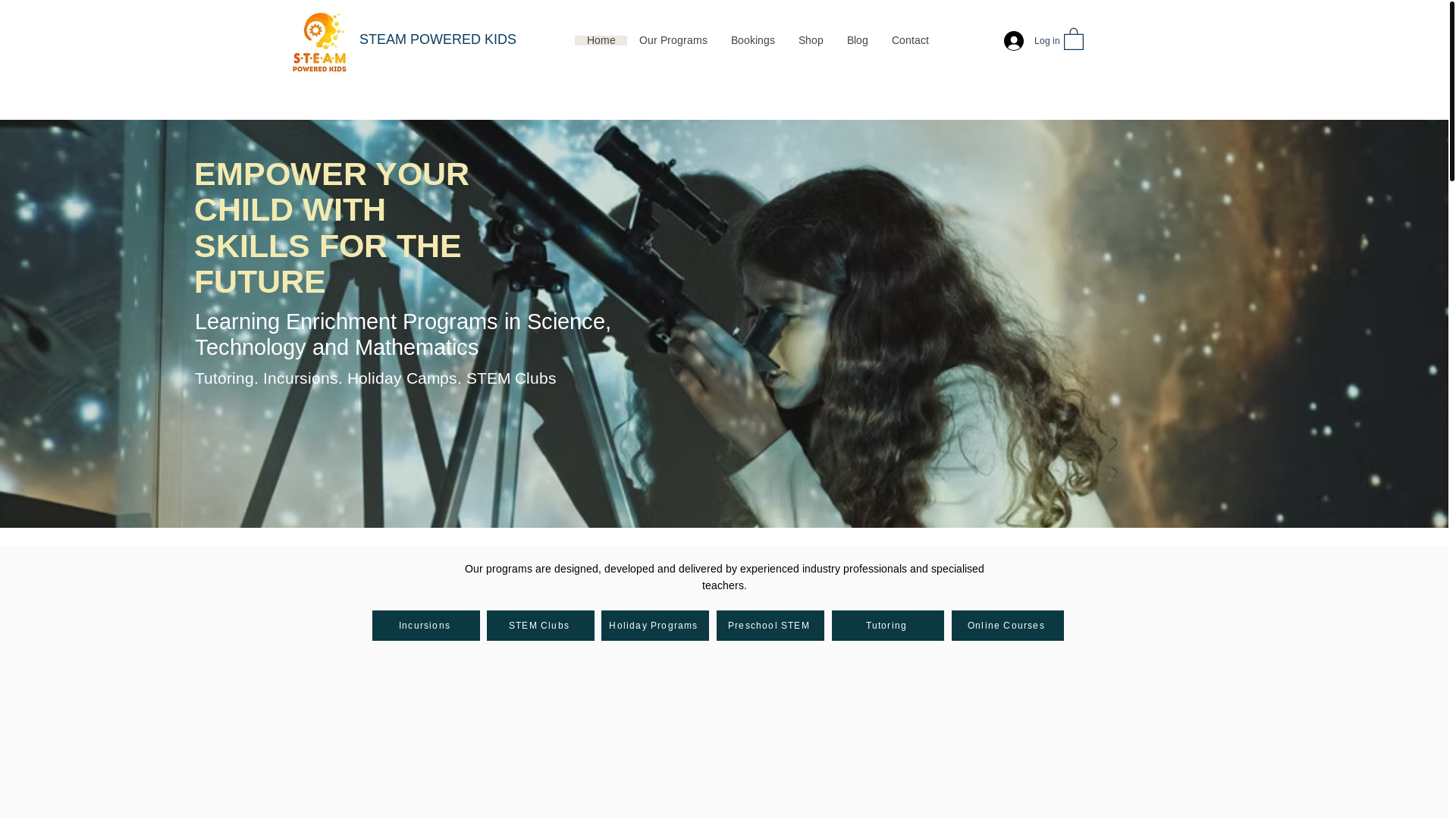 website screenshot of https://steampowerededucation.com.au/