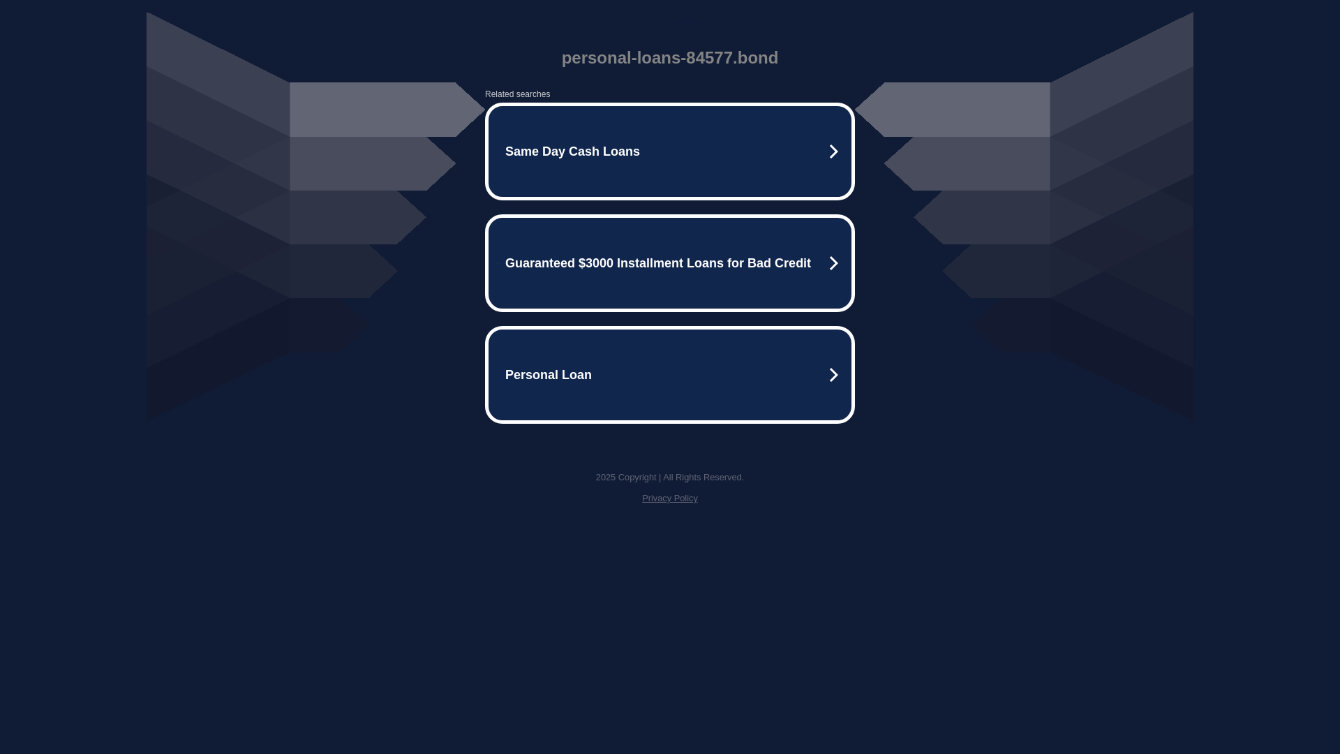 website screenshot of https://personal-loans-84577.bond/