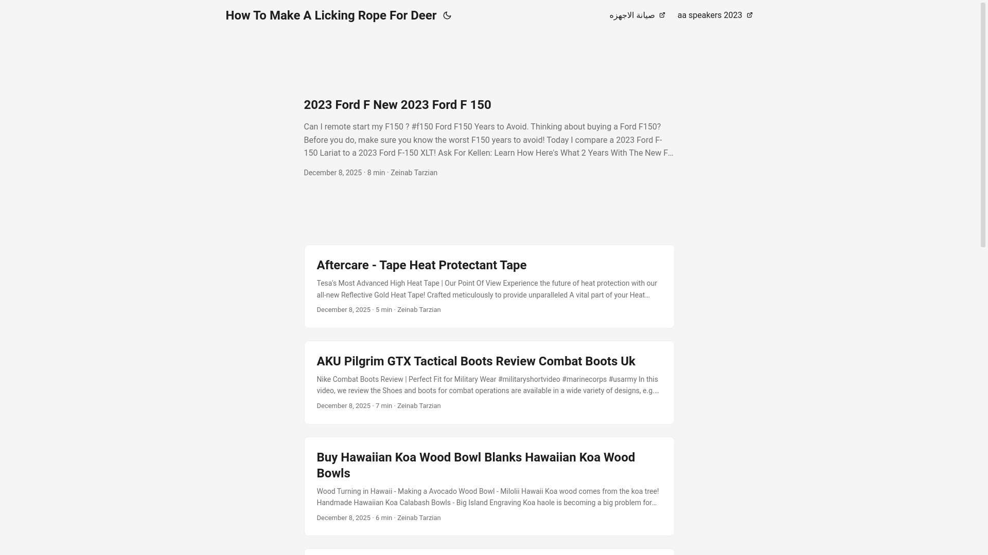 website screenshot of https://howtomakealickingropefordeer.pages.dev/