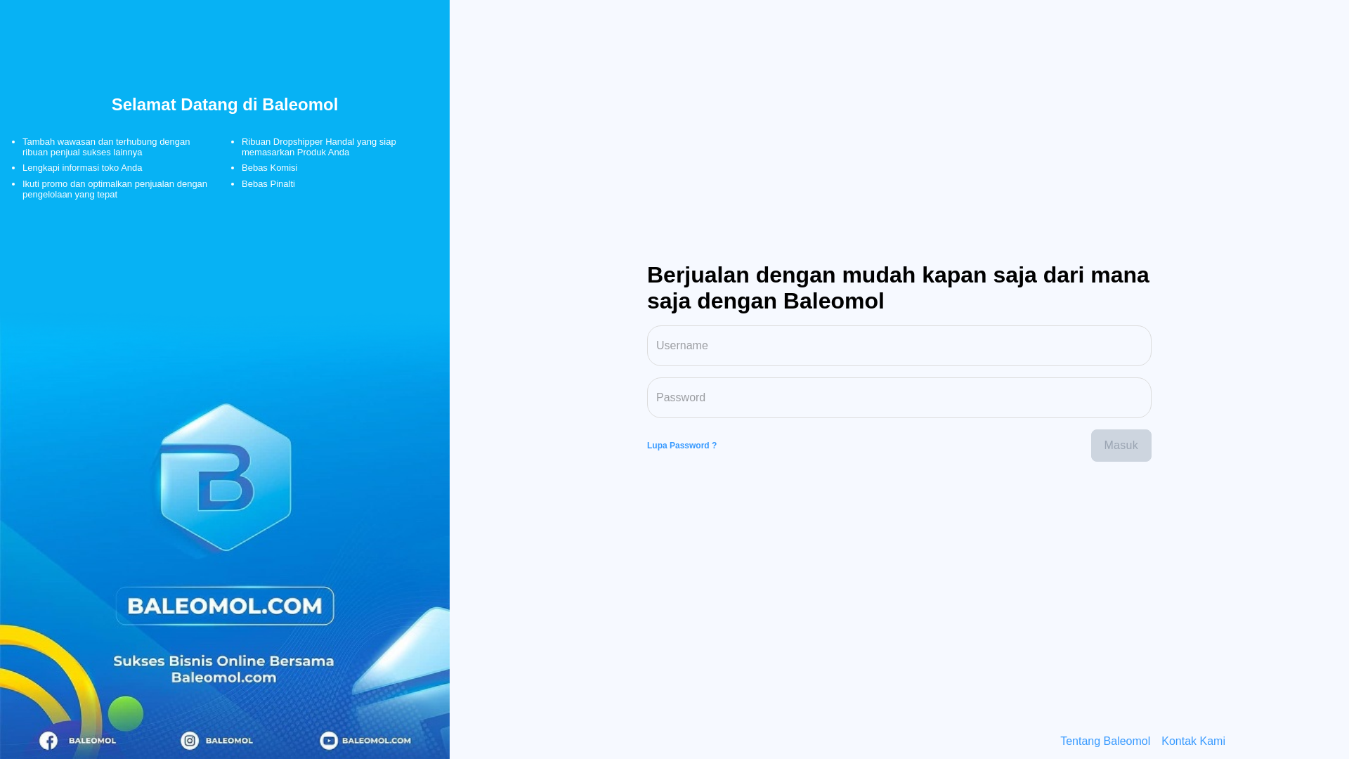 website screenshot of https://bantu-dagang-baleomol.pages.dev/
