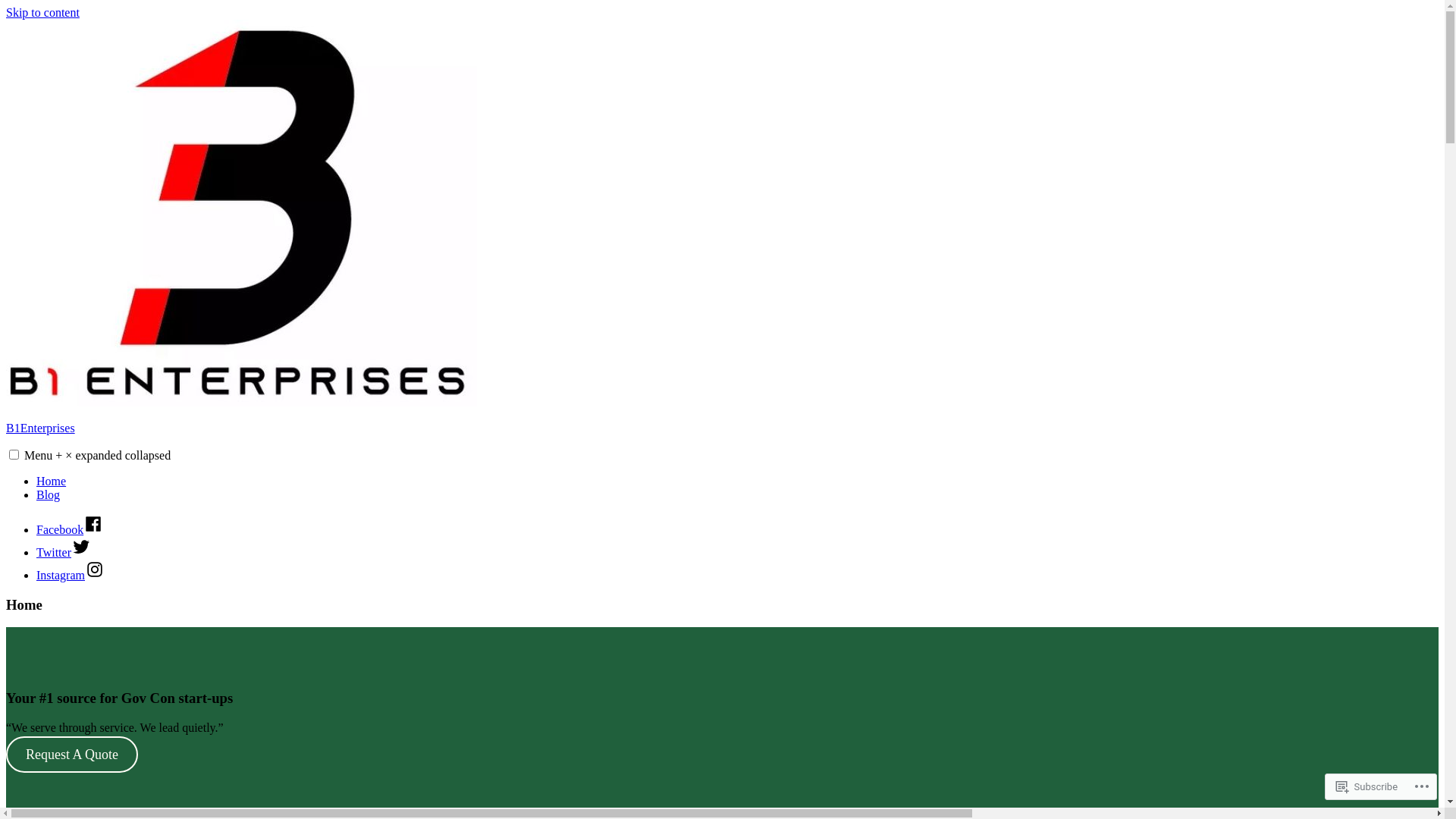 website screenshot of https://b1-enterprises.com/