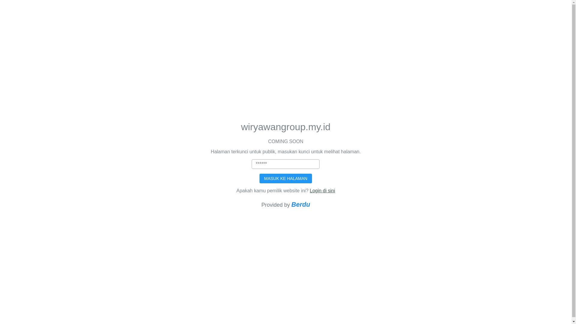 website screenshot of https://wiryawangroup.my.id/