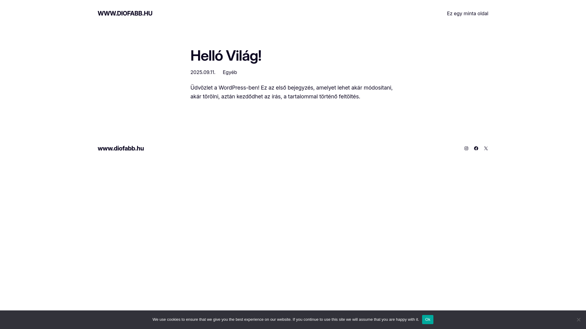 website screenshot of https://diofabb.hu/