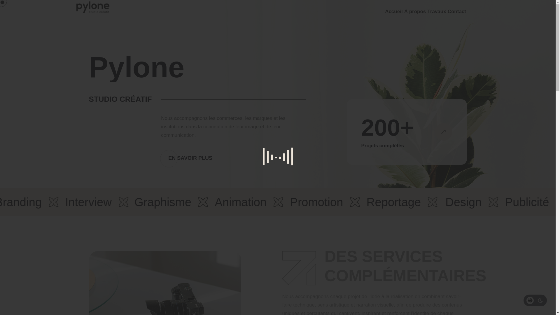 website screenshot of https://pylonestudio.com/
