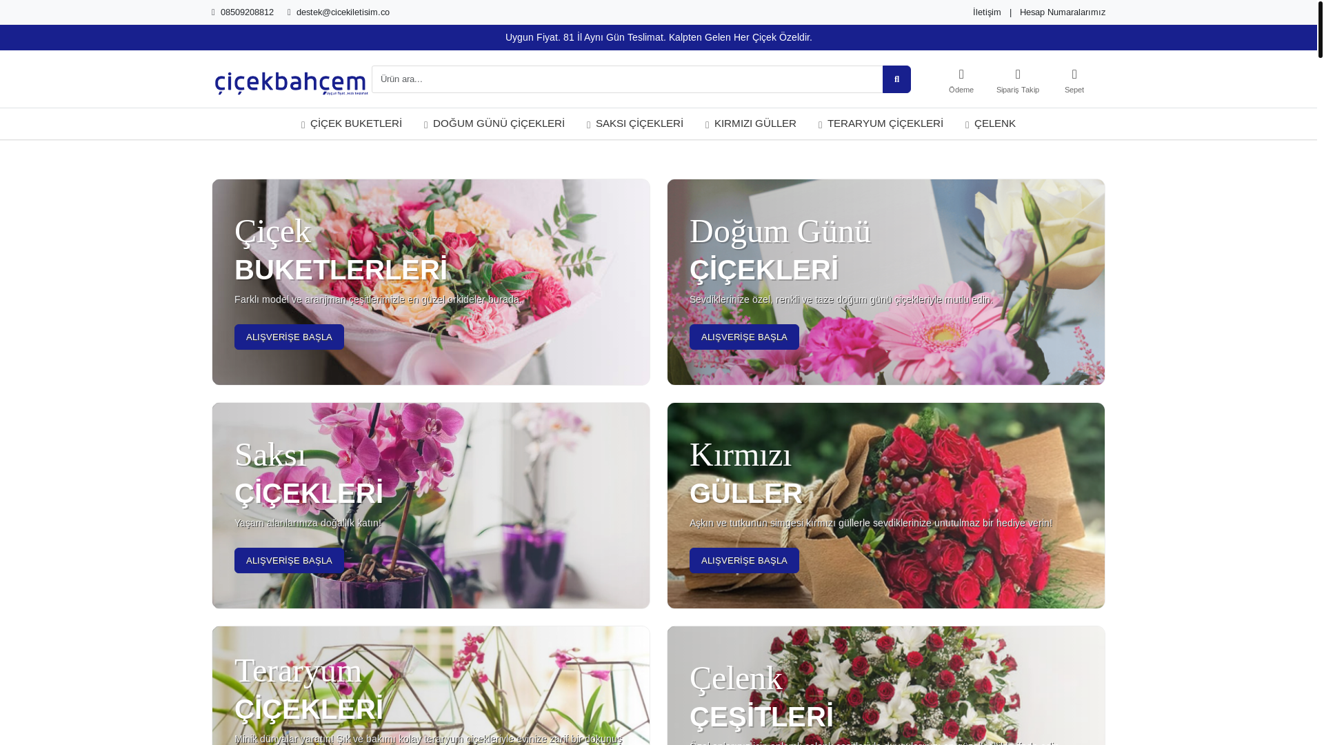 website screenshot of https://hepsicicek.fun/