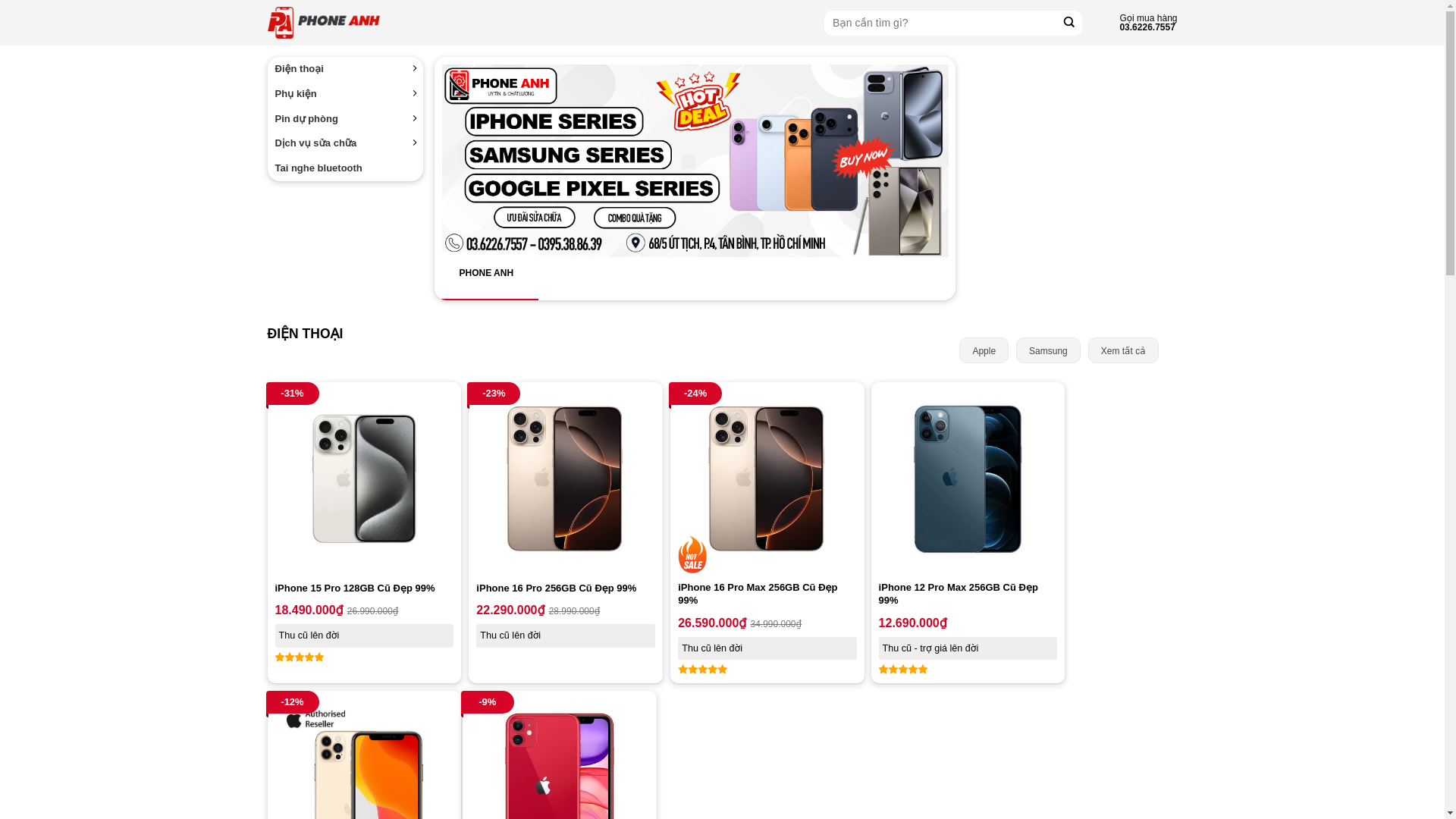 website screenshot of https://phoneanhstore.vn/