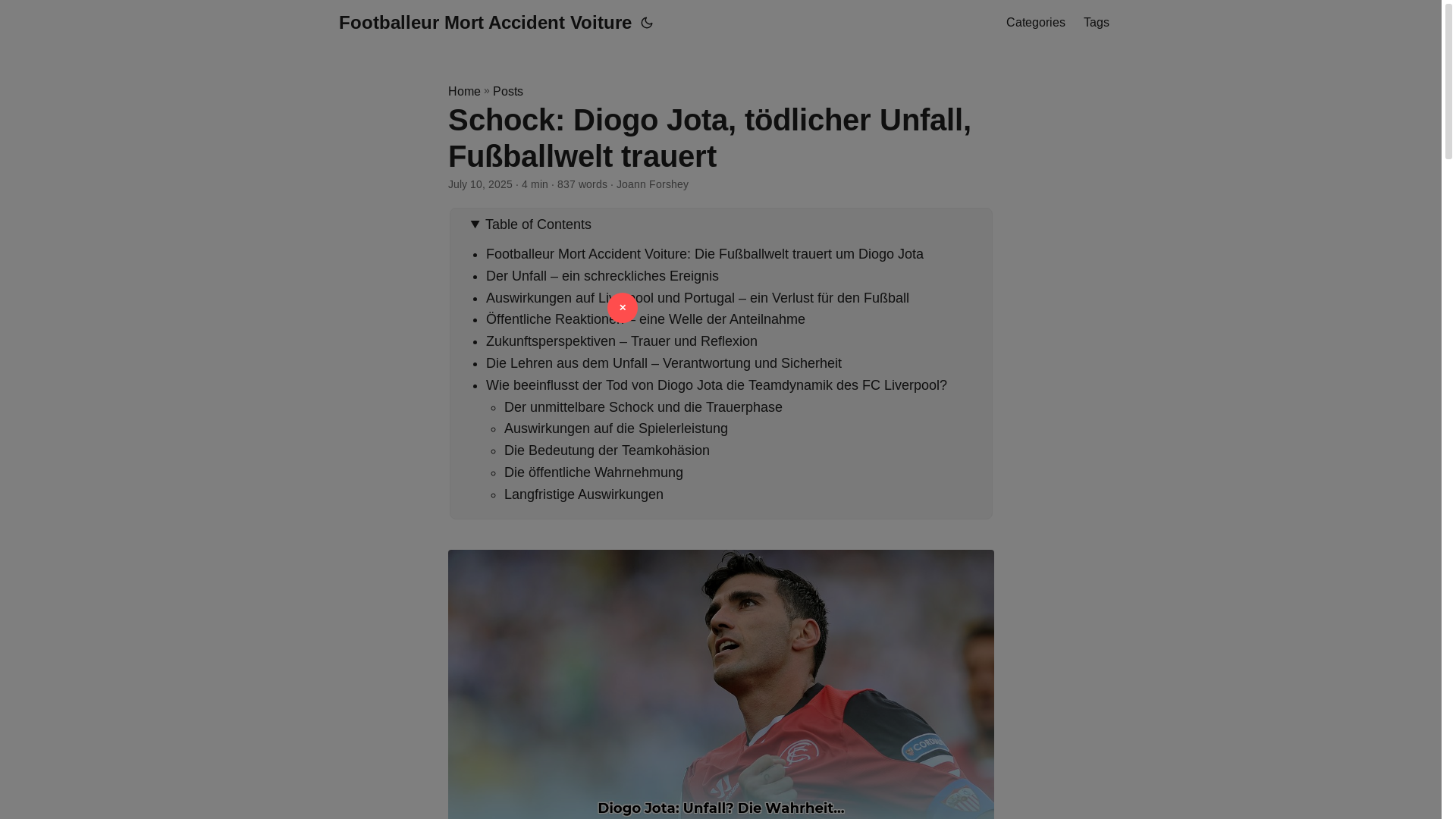 website screenshot of https://footballeur-mort-accident-voiture.pages.dev/