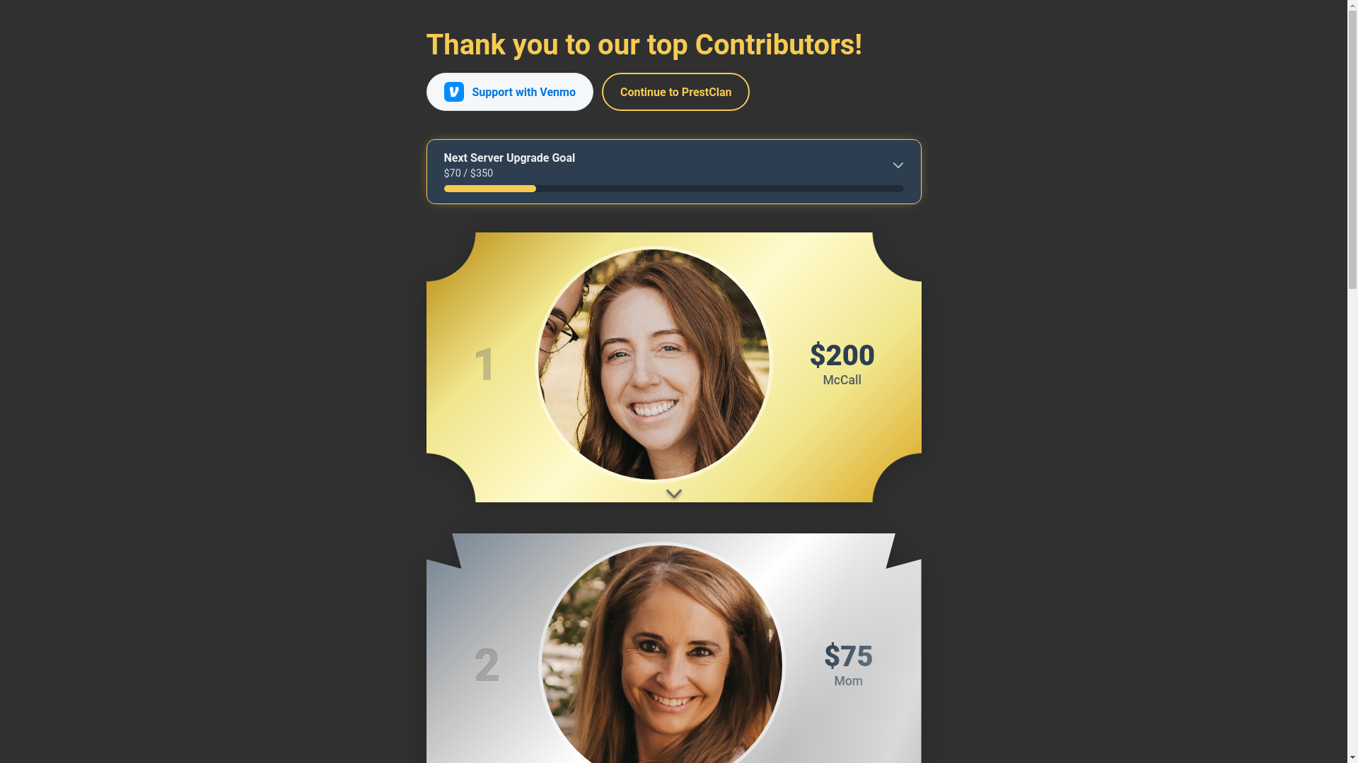 website screenshot of https://leaderboard-prestclan.pages.dev/