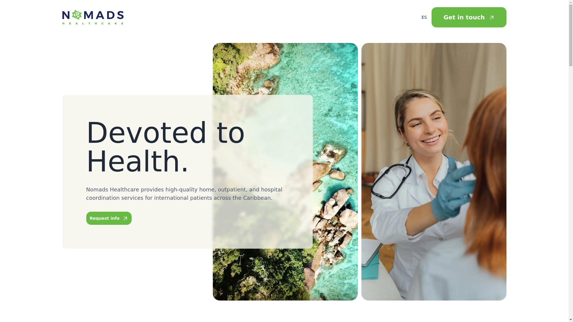 website screenshot of https://nomads-healthcare.pages.dev/