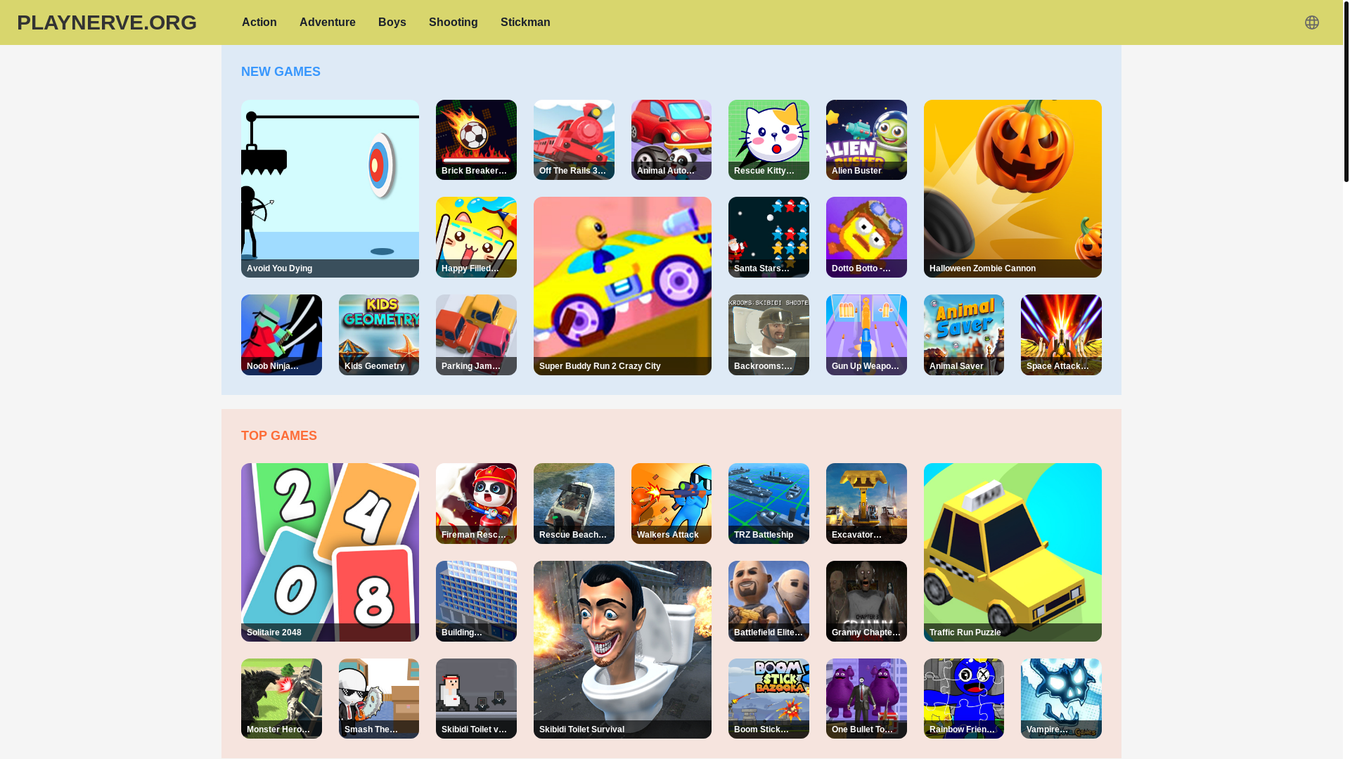 website screenshot of https://playnerve-org.pages.dev/