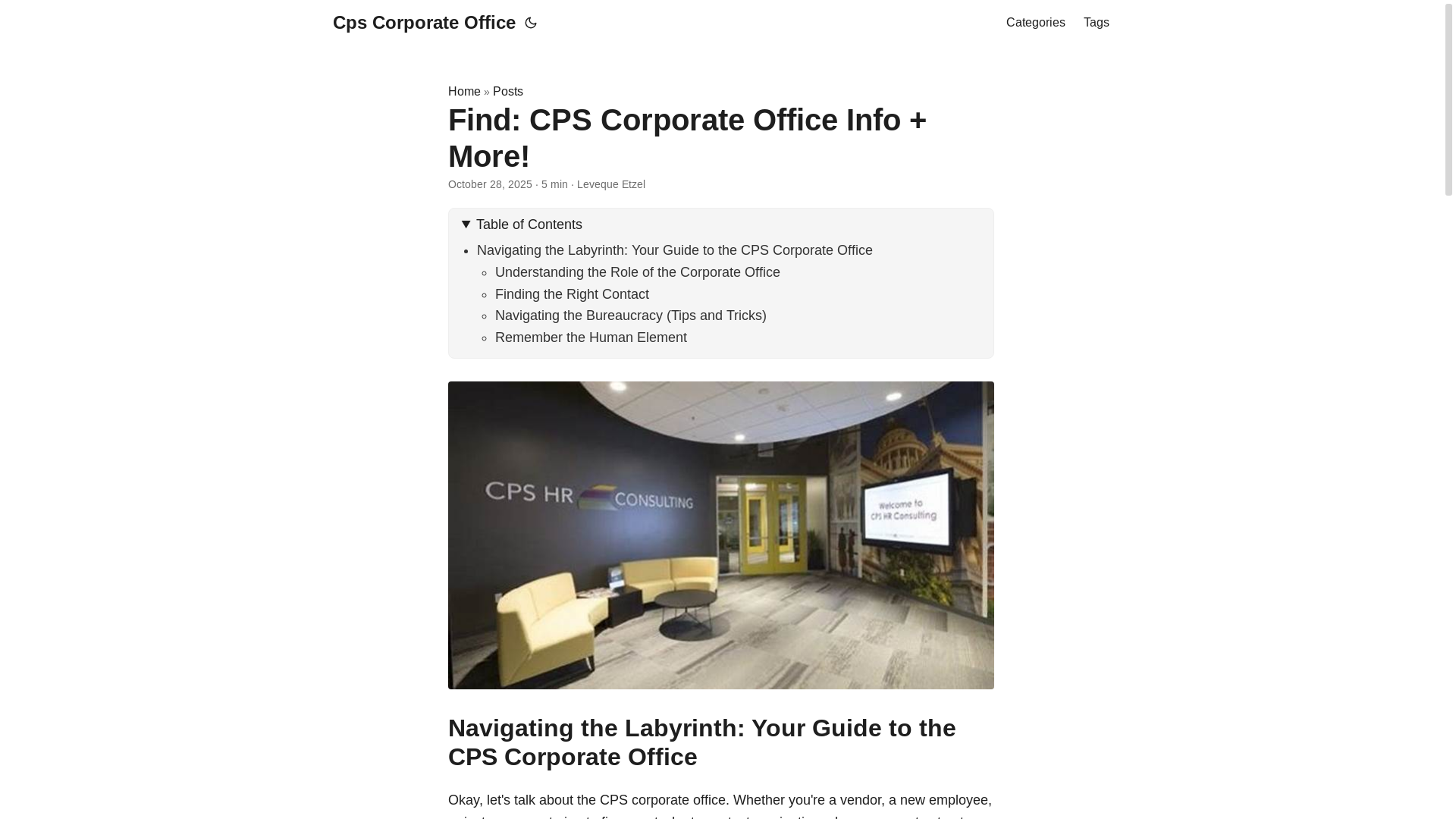 website screenshot of https://cps-corporate-office.pages.dev/