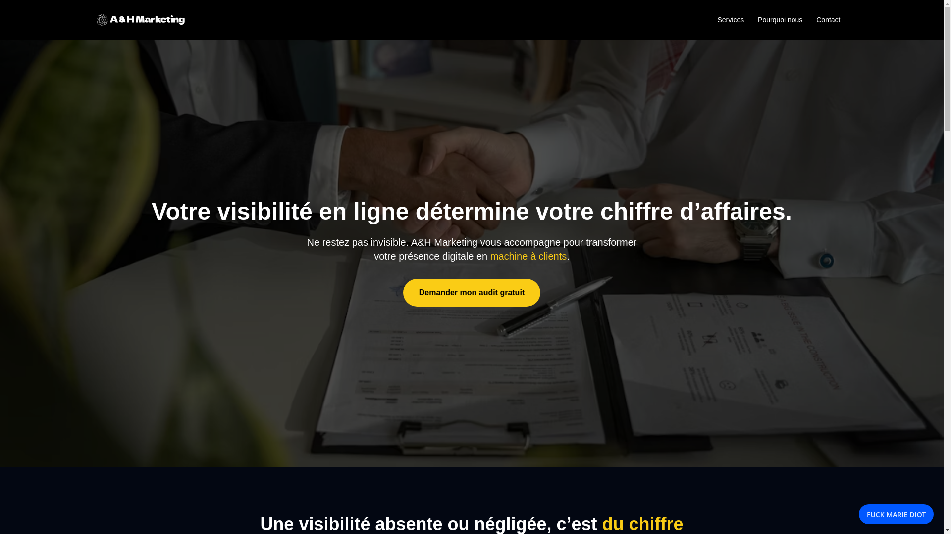 website screenshot of https://ah-marketing.fr/