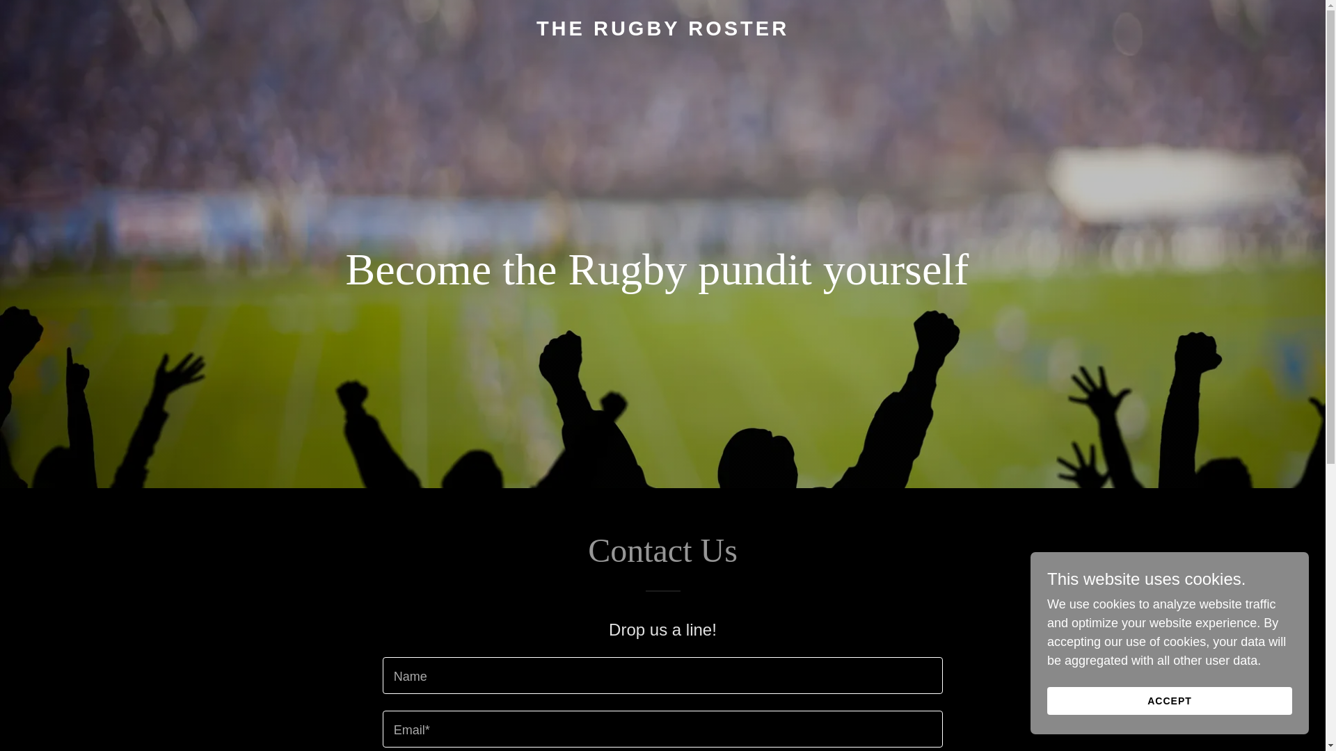 website screenshot of https://therugbyroster.com/