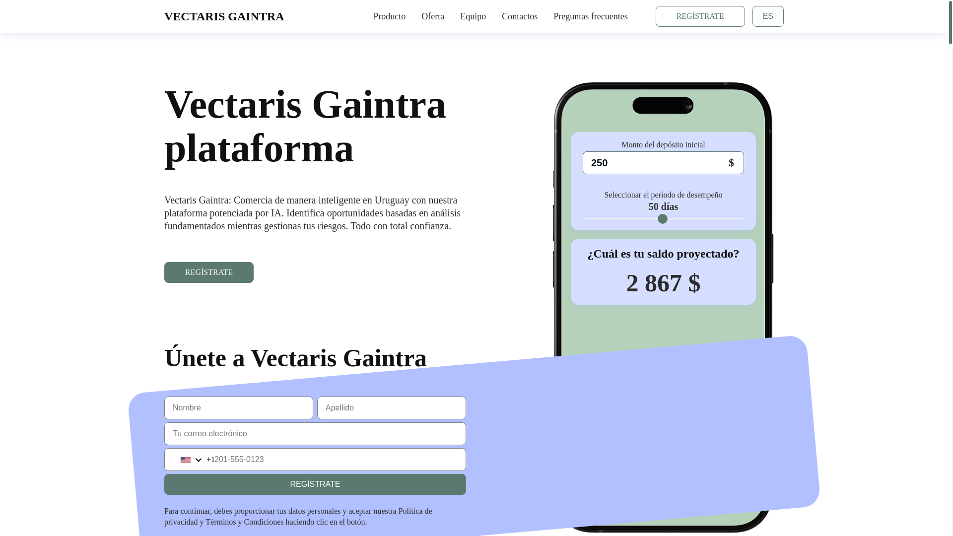 website screenshot of https://vectaris-gaintra.com/