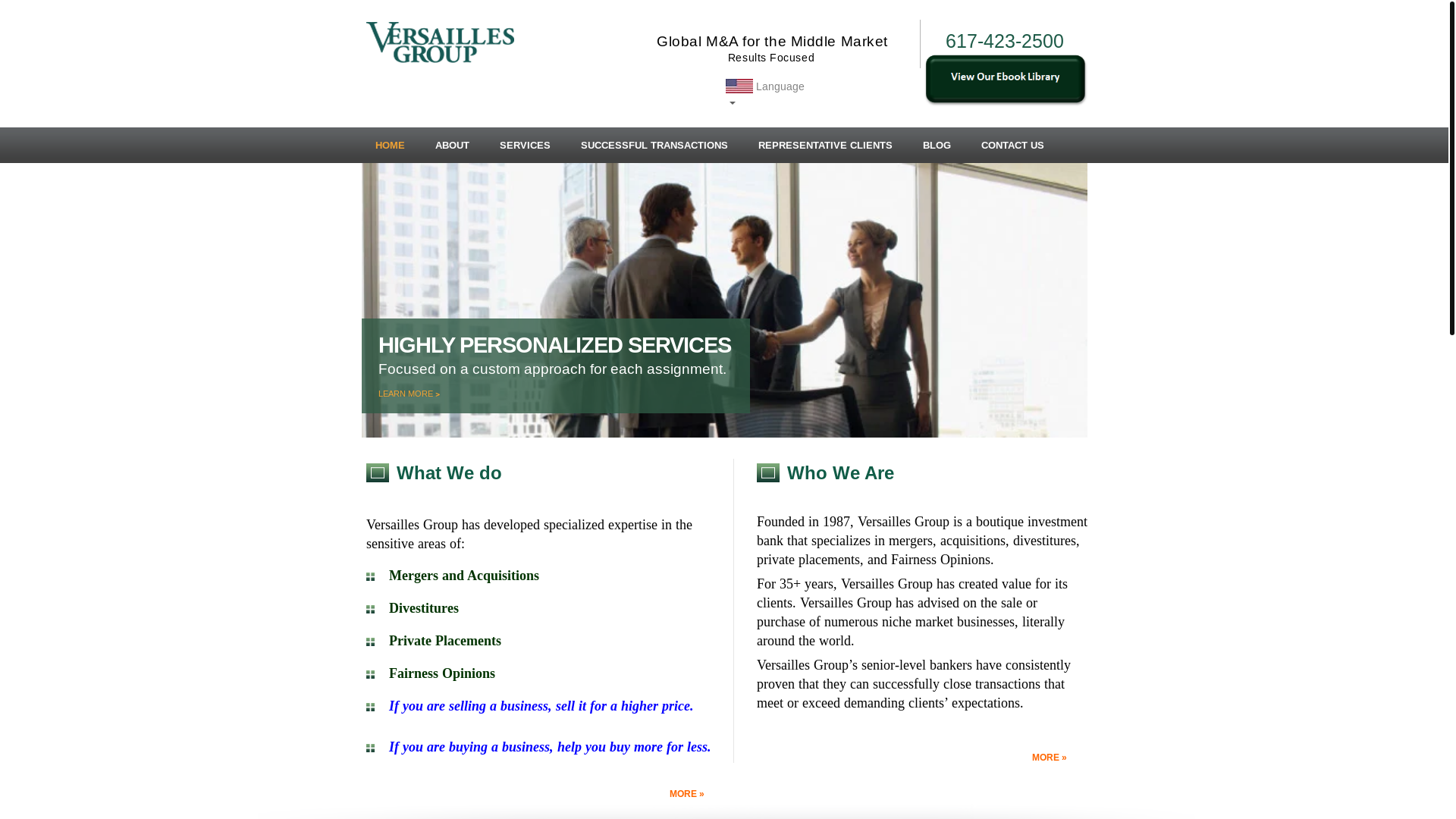 website screenshot of https://versaillesglobalcapital.com/