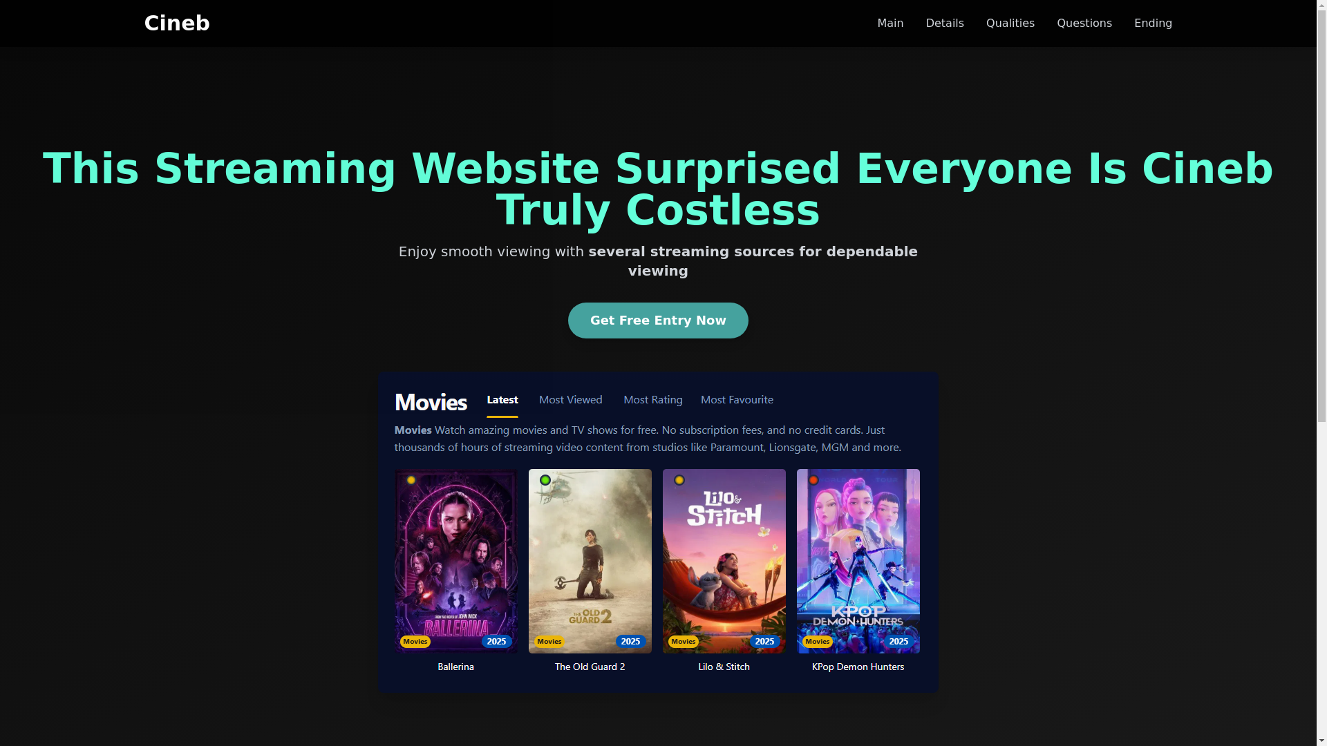 website screenshot of https://cineb-2kha.pages.dev/