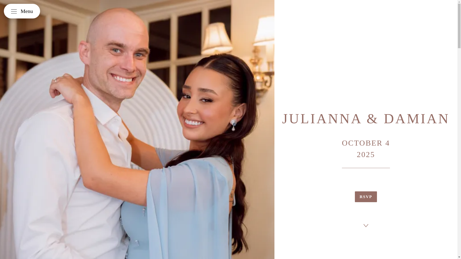 website screenshot of https://julianna-and-damian.com/